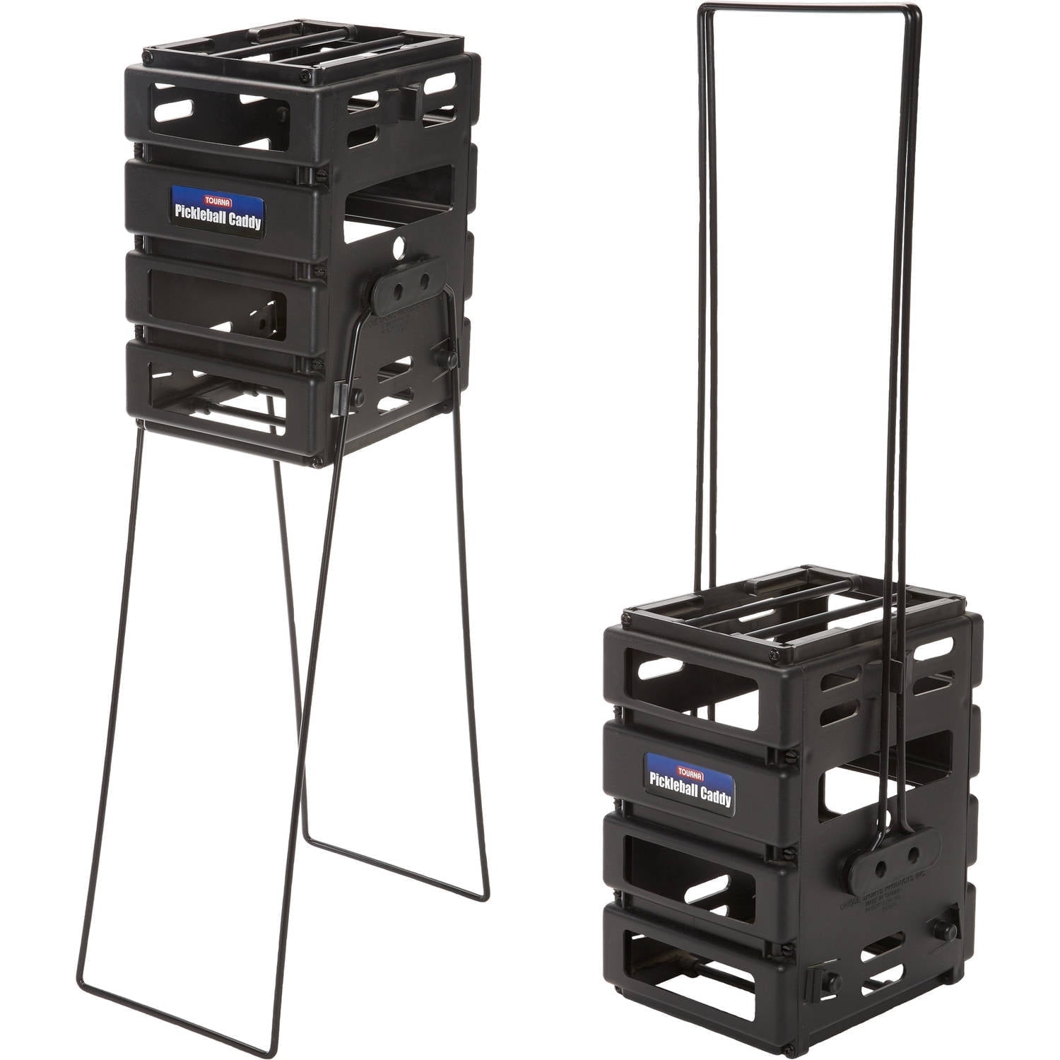 Tourna Pickleball Mini Ball Caddy, Portable Indoor and Outdoor Court Accessory (Black, 4 lb) c8t71