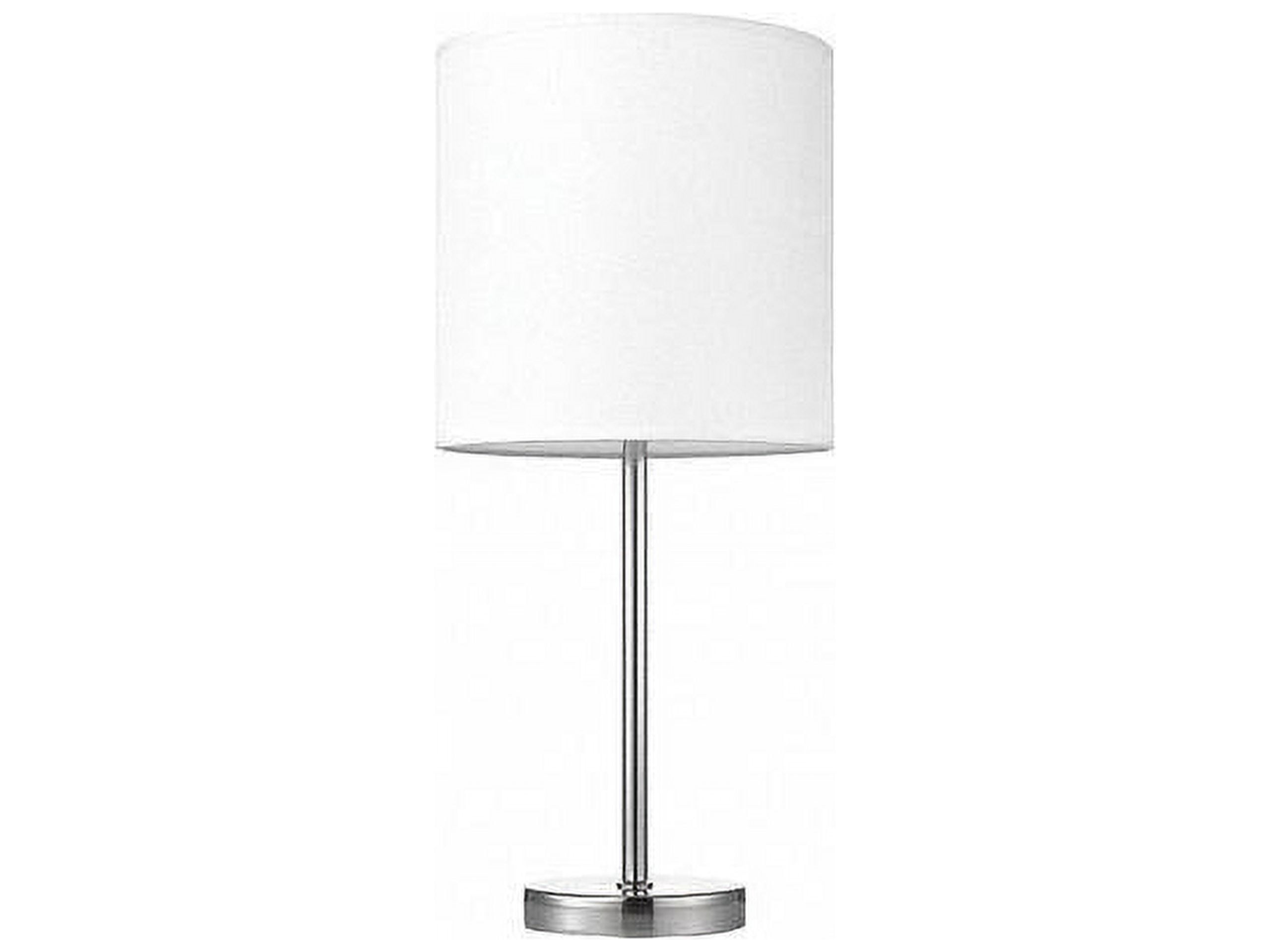 Lorell LED Table Lamp with Brushed Nickel Finish (Silver, 10-watt) y572c