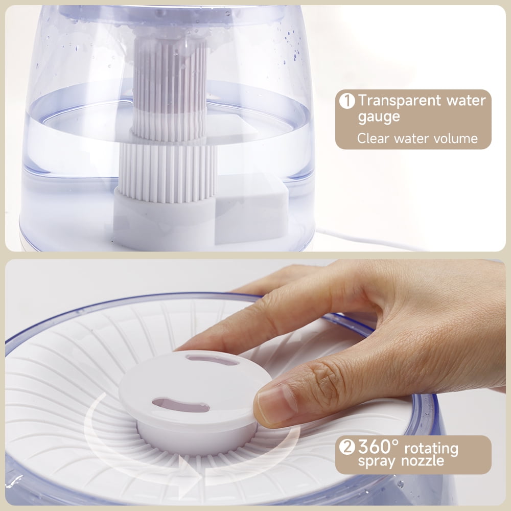 Topteng Cool Mist Humidifier for Bedroom and Large Room with Remote Control (White, 1.8 gal) 6xam9