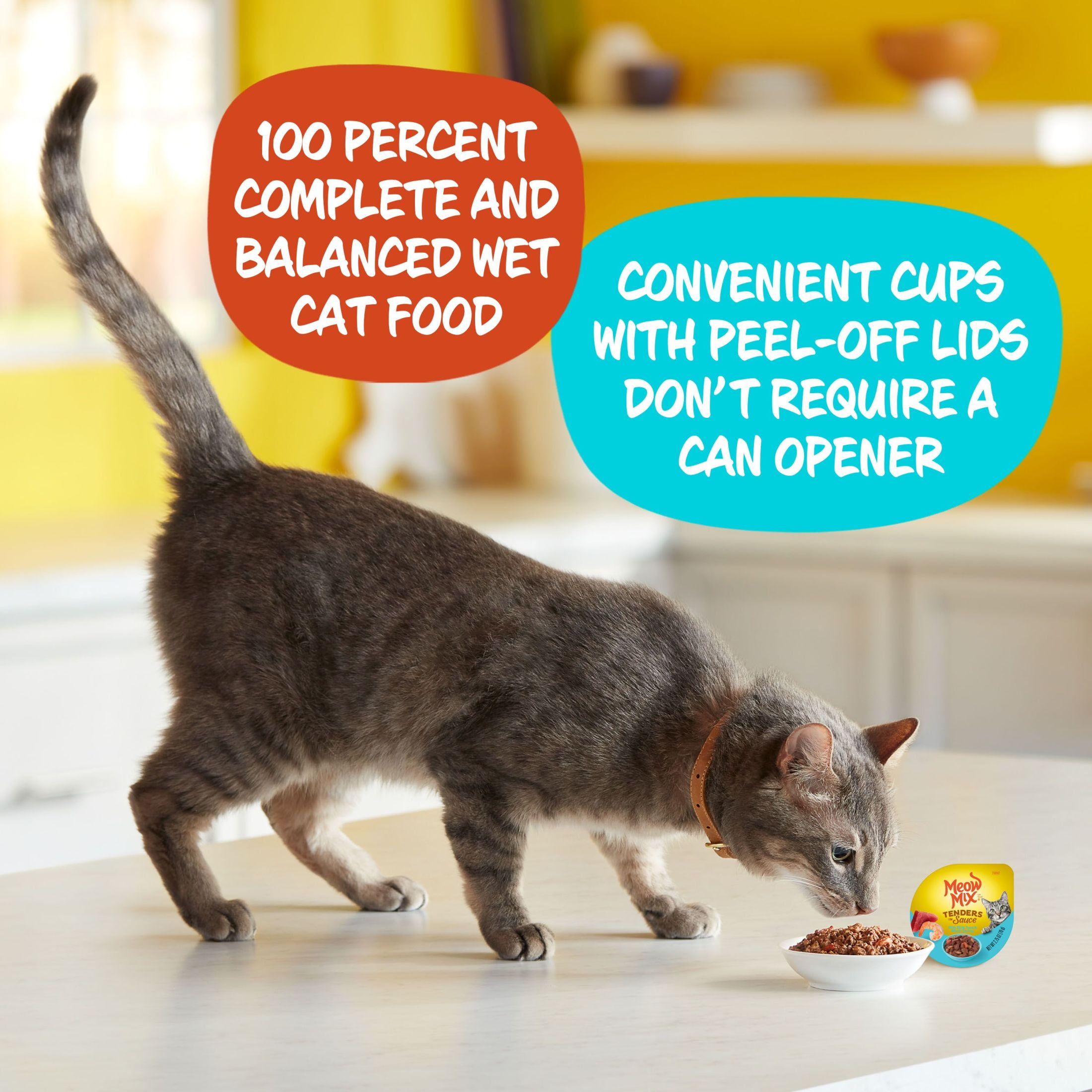 Meow Mix Tender Favorites Wet Cat Food with Real Tuna and Whole Shrimp (2.75 oz) vt2uh