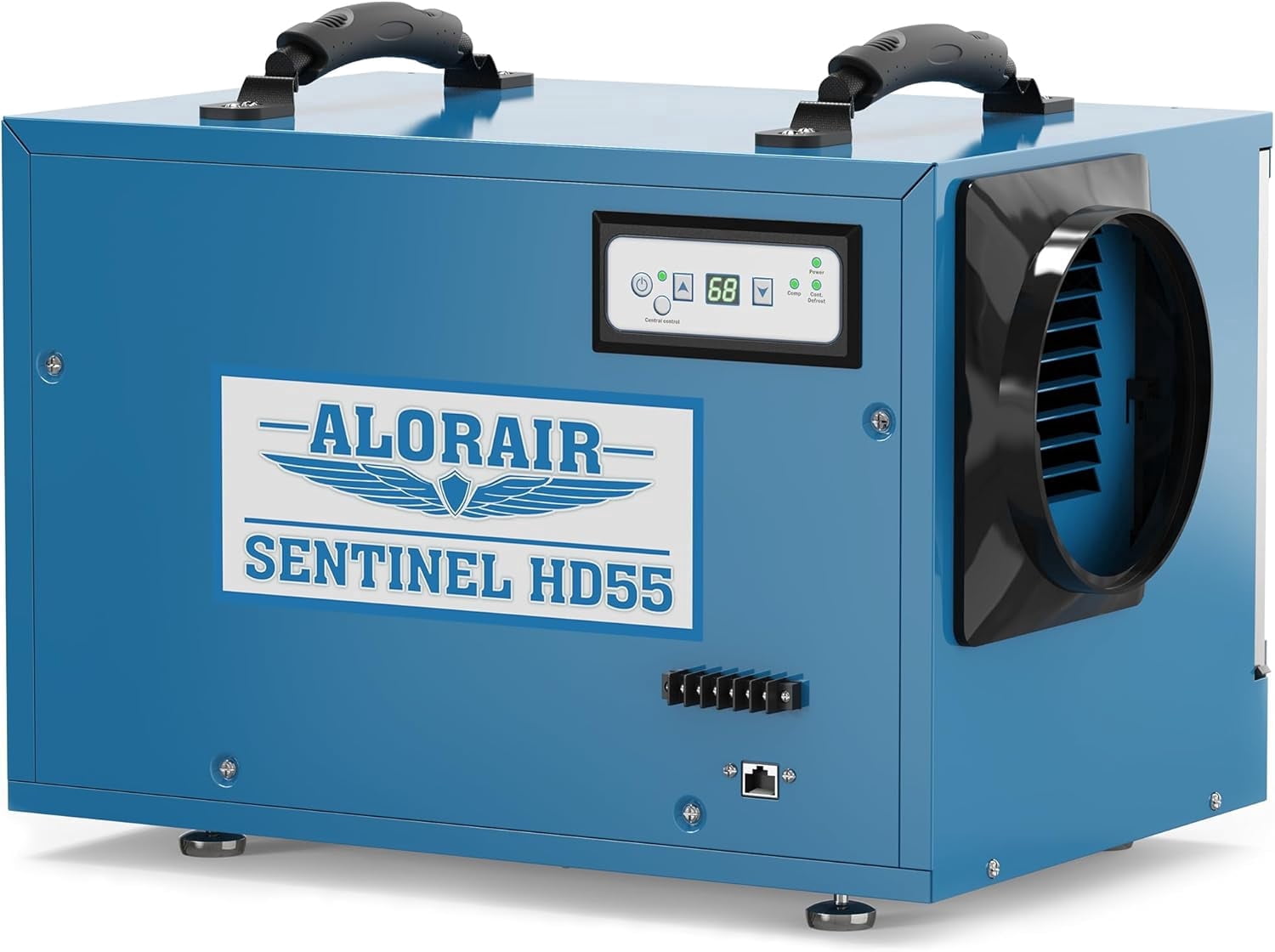 AlorAir Commercial Dehumidifier 113 Pint, Compact Portable Unit for Crawl Spaces and Basements (Blue, 19.2x12.2x13.3 in) wz9na