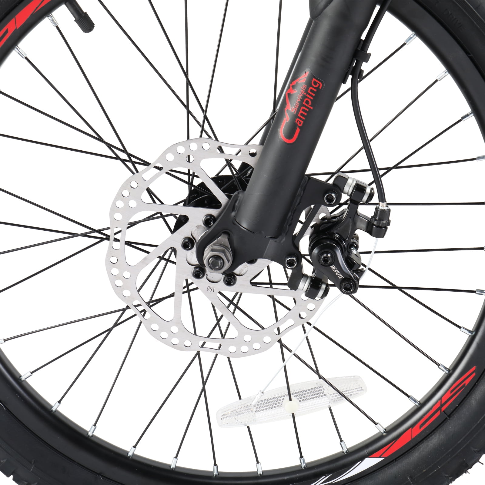 UBesGoo 7-Speed Mountain Bike, All-Terrain Bicycle with Dual Disc Brakes and Suspension (Black Red, 20 in) n0rhc