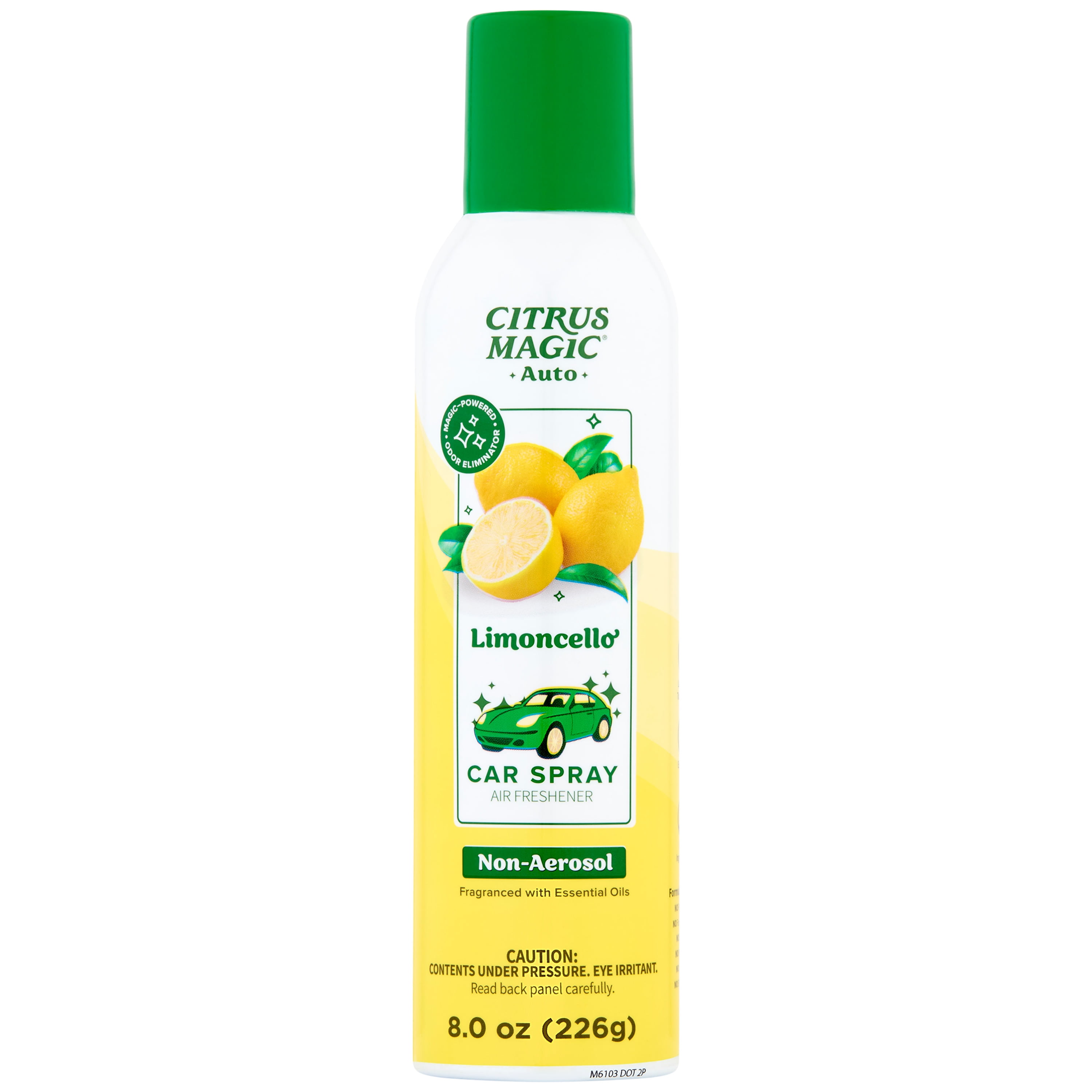 Citrus Magic Auto Odor Eliminating Air Freshener Spray, Limoncello (8 fl oz) k3mj0