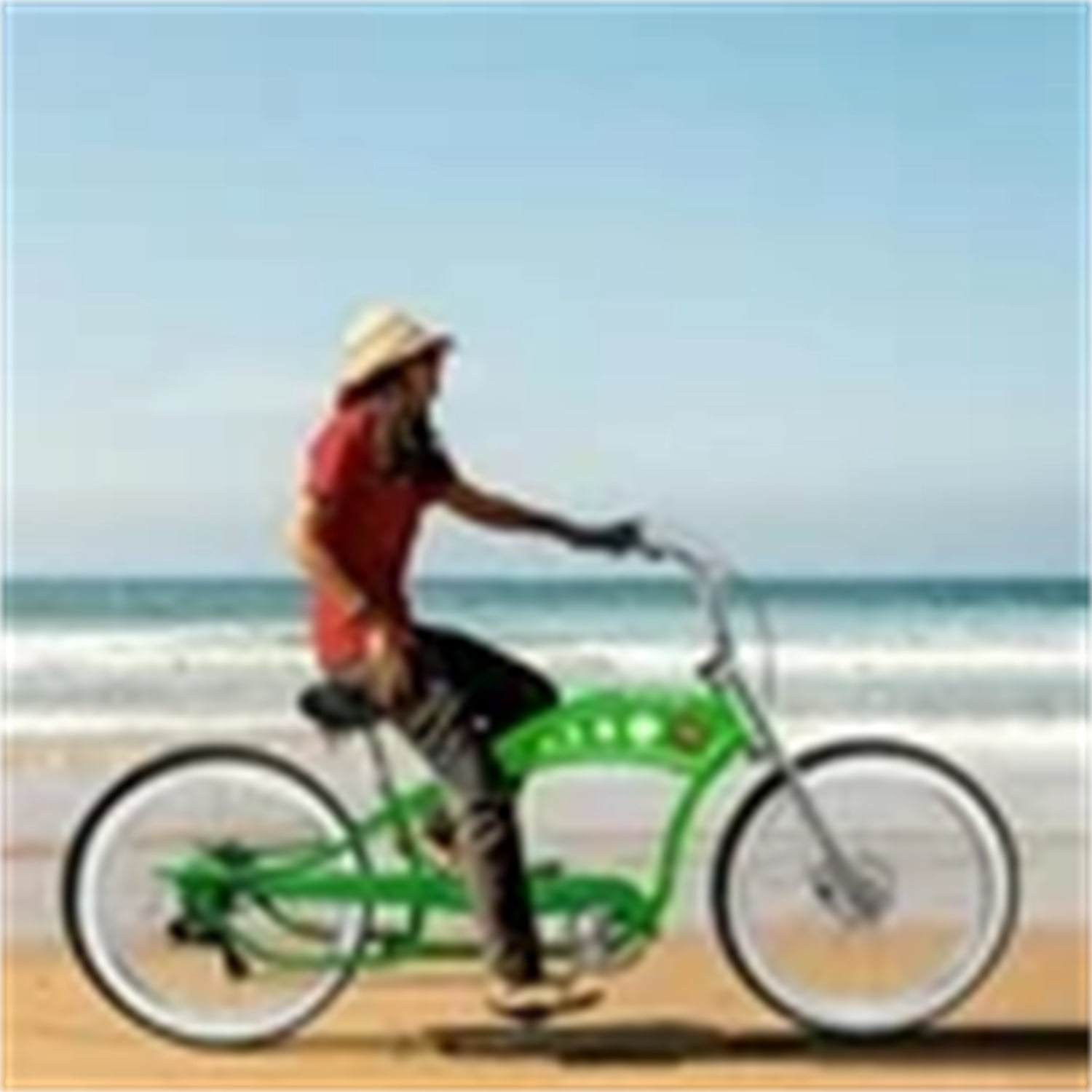 Tracer Bikes Arcadia Cruiser Bike, 7-Speed Disc Brake, Rugged Fat Tire Bicycle (Green, 26 in Wheel) 2ufm2