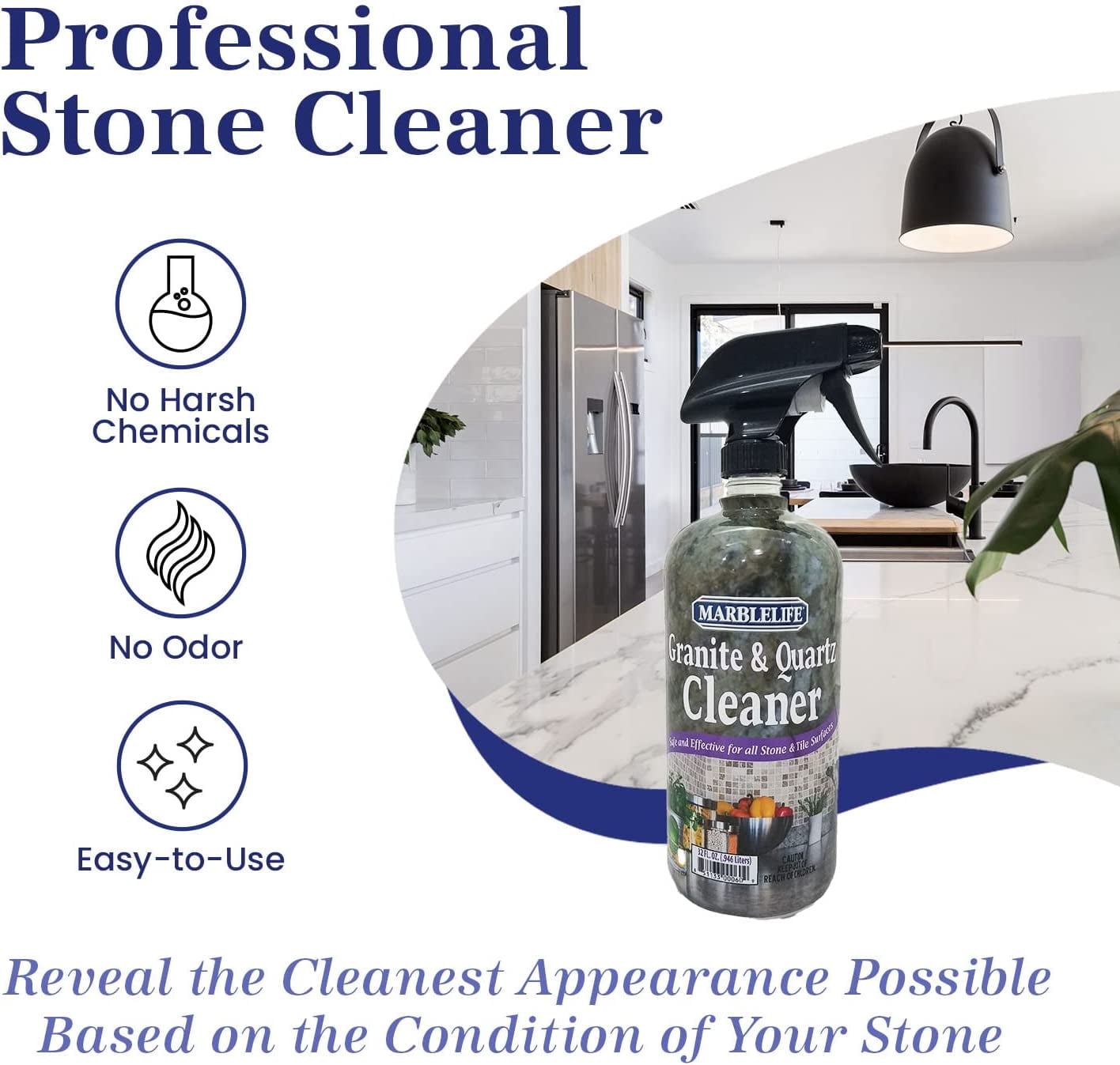 MARBLELIFE Granite and Quartz Countertop Cleaner (32 oz) 4tuok