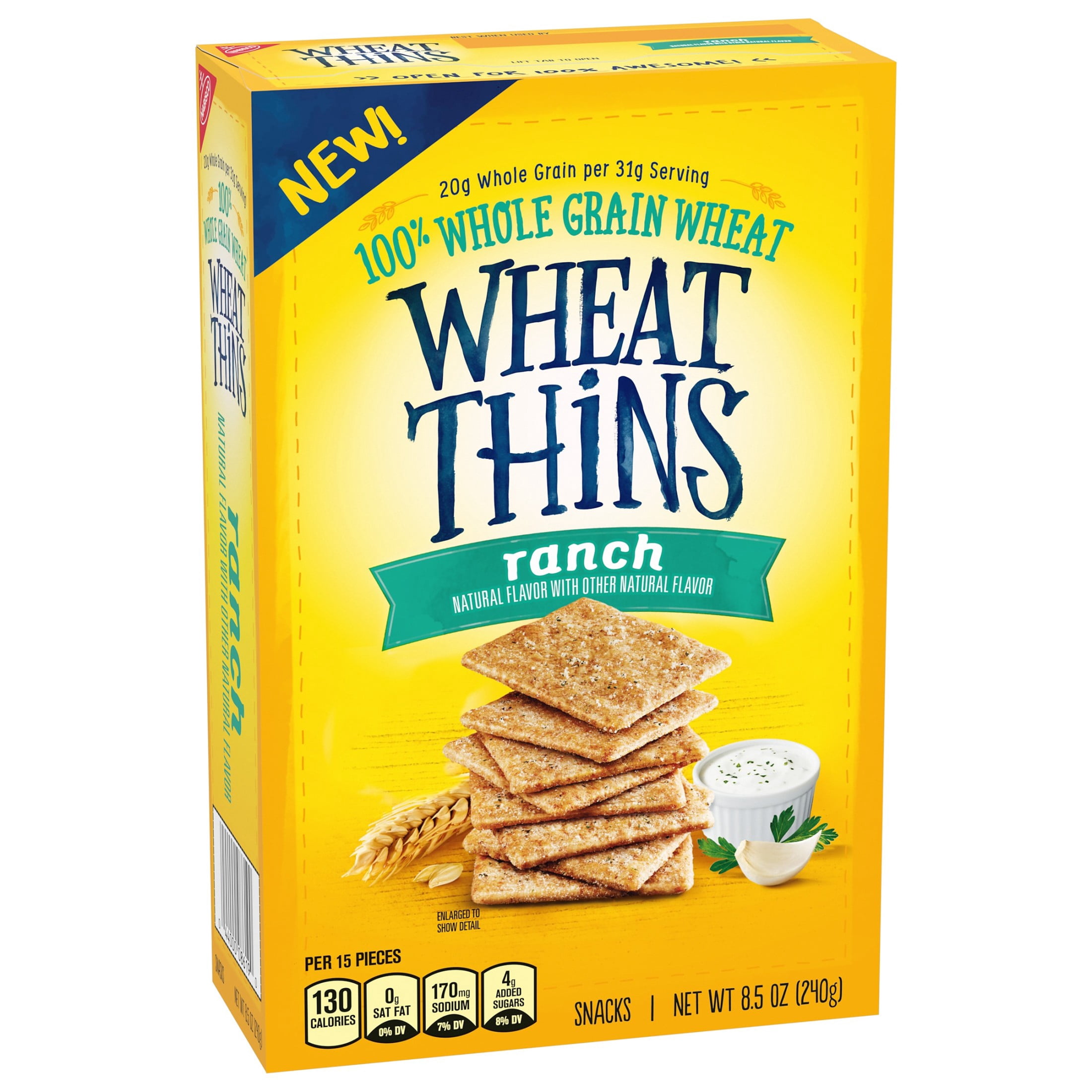 Wheat Thins Ranch Whole Grain Wheat Crackers (Ranch, 8.5 oz) adg6p