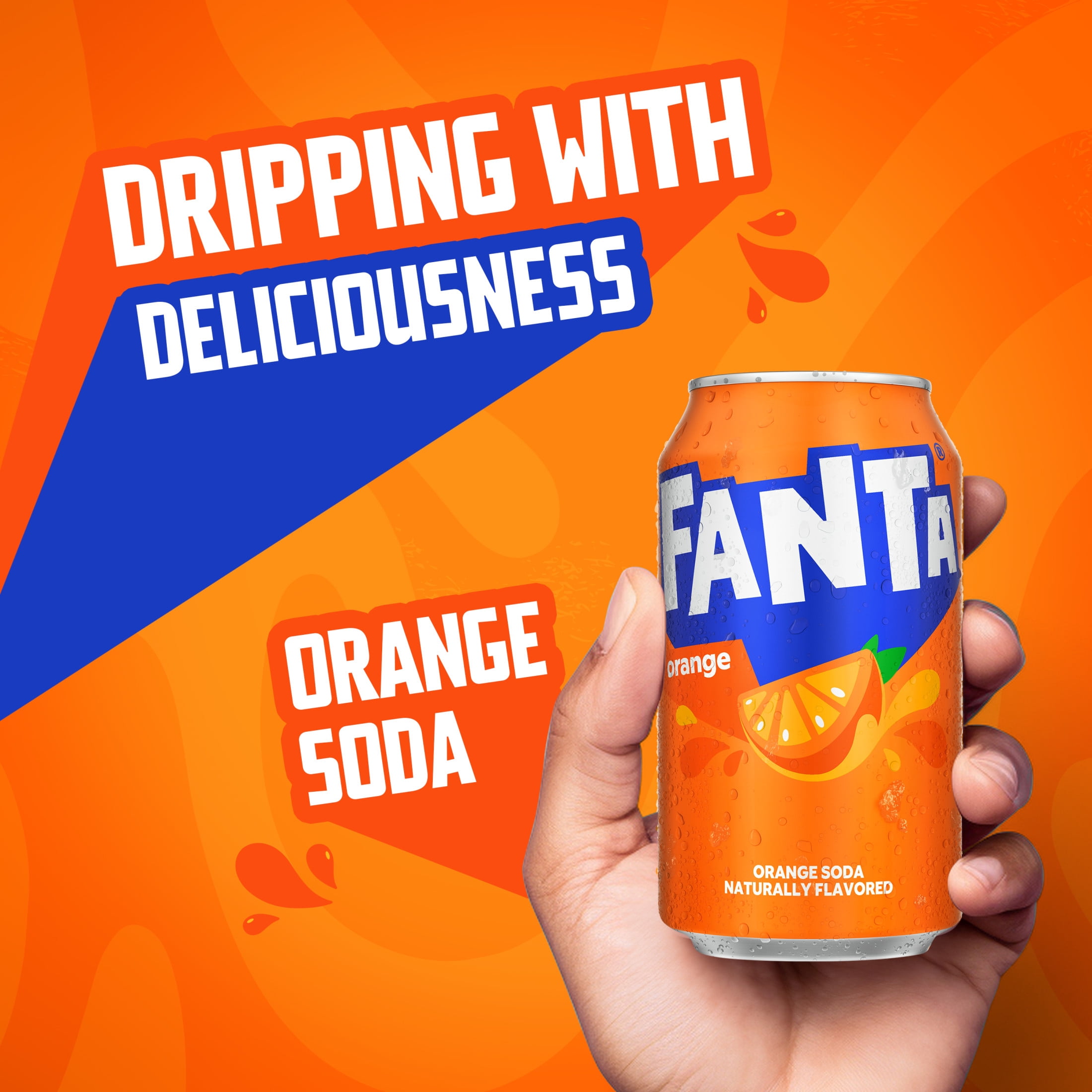 Fanta Orange Soda Pop, Refreshing Fruit Flavored Soft Drink (Orange, 12 fl oz, 12 Pack) 7wowa