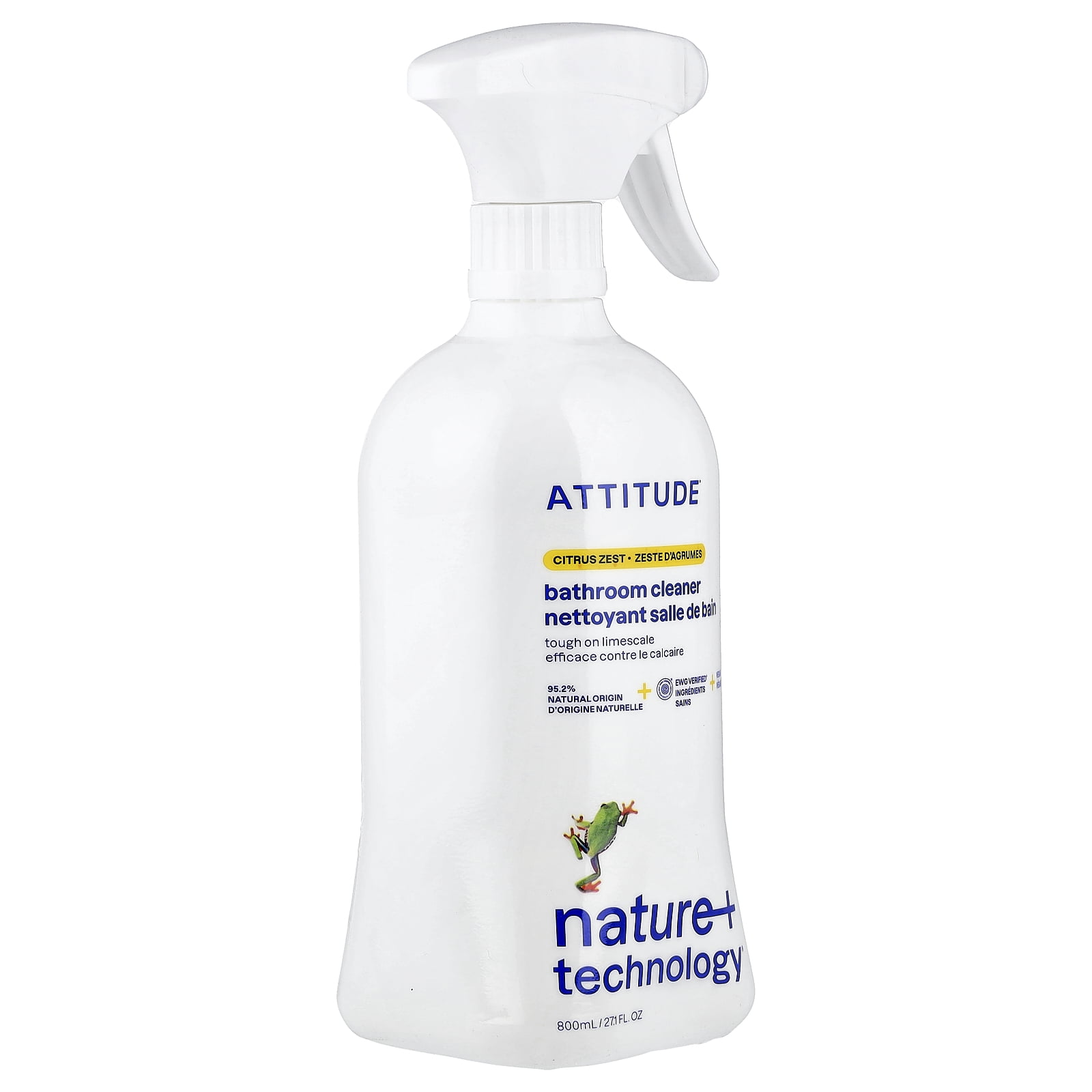 ATTITUDE Live Consciously Bathroom Cleaner Spray, Citrus Zest (27 fl oz) qa1aq