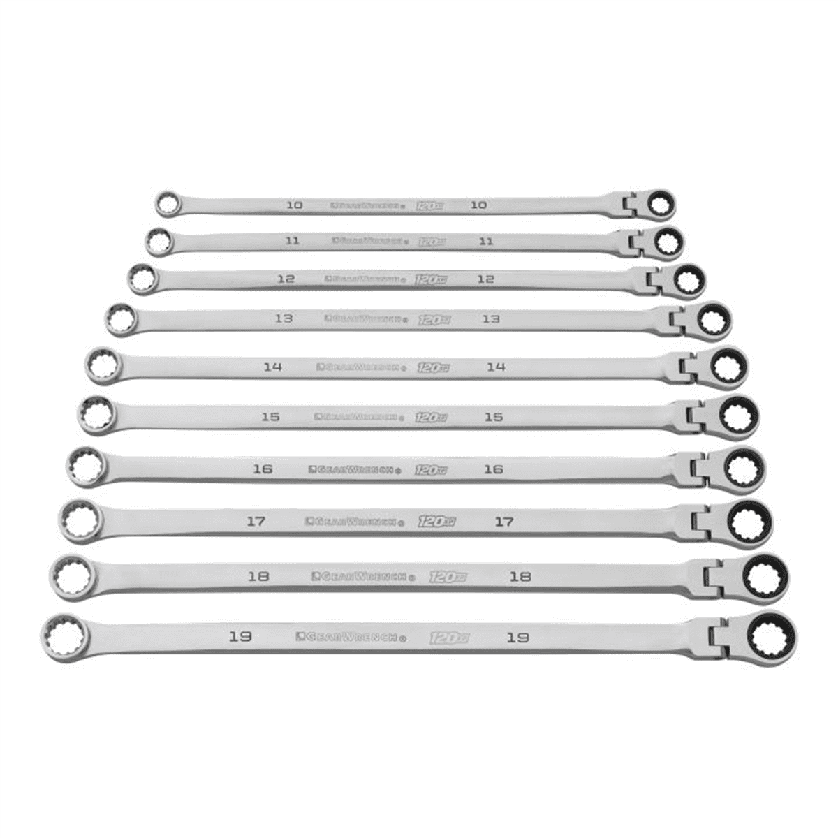 GEARWRENCH 120XP Universal Spline XL Flex Head Ratcheting Wrench Set (Black, 10 Piece Set) pa7tw