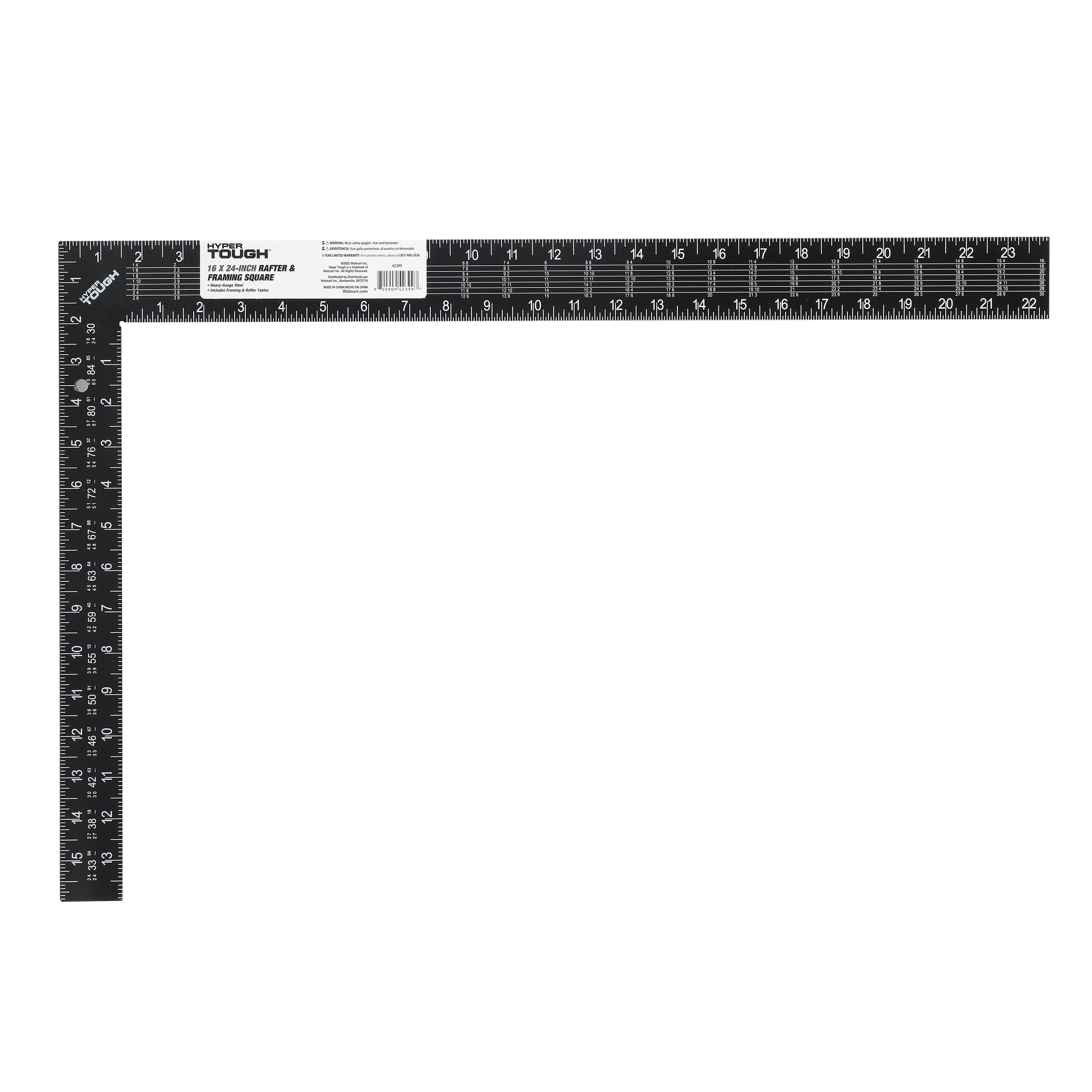 Hyper Tough Heavy-Duty Rafter Framing Square, Professional Steel Layout Tool (16 in x 24 in) bqnqr