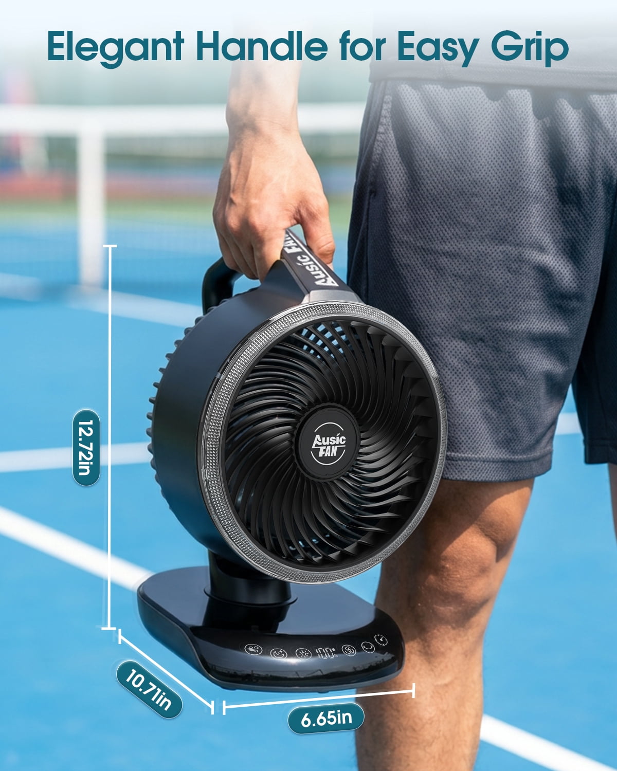 JINLICTE Portable Rechargeable Desk Fan with LED Light and Remote Control (5 Speeds, 30000mAh Battery) geu4j