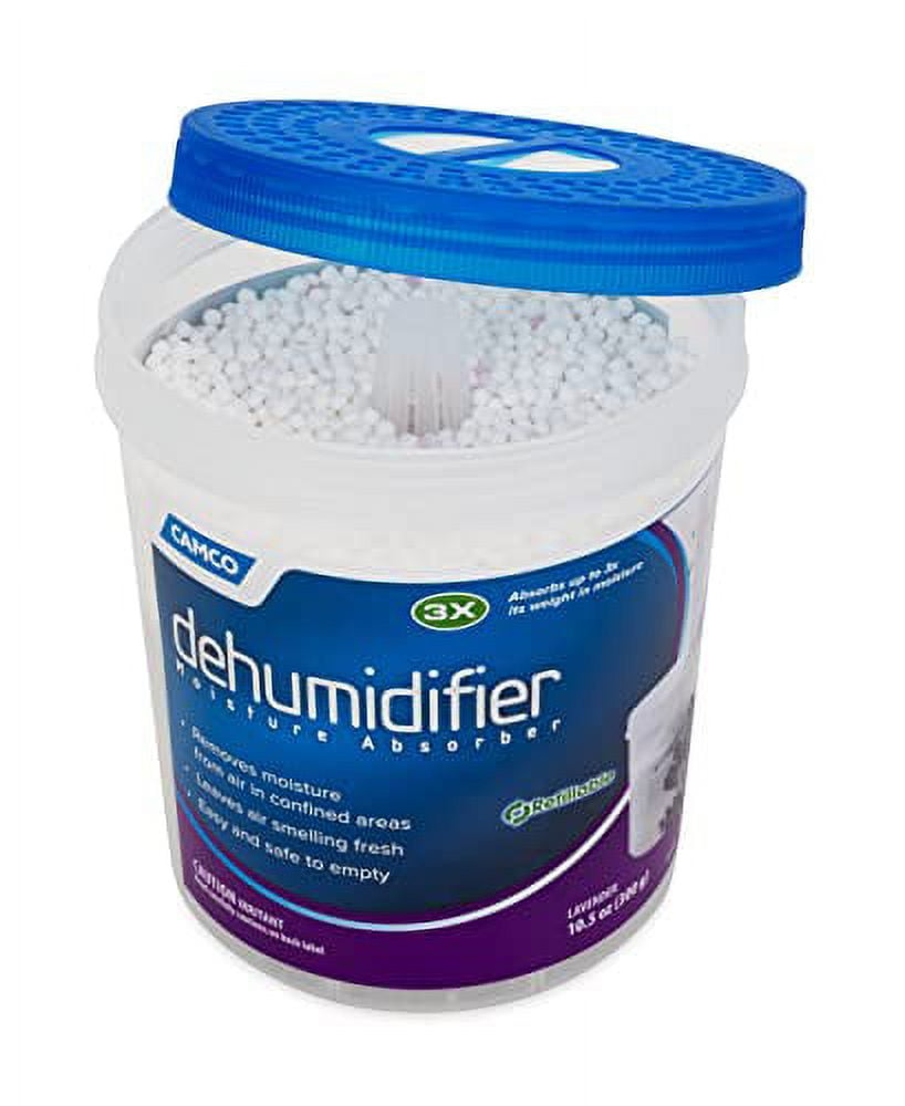 Camco Moisture Absorber Refillable Container, Humidity Control Dehumidifier (Lavender, 10.5 oz) ics38