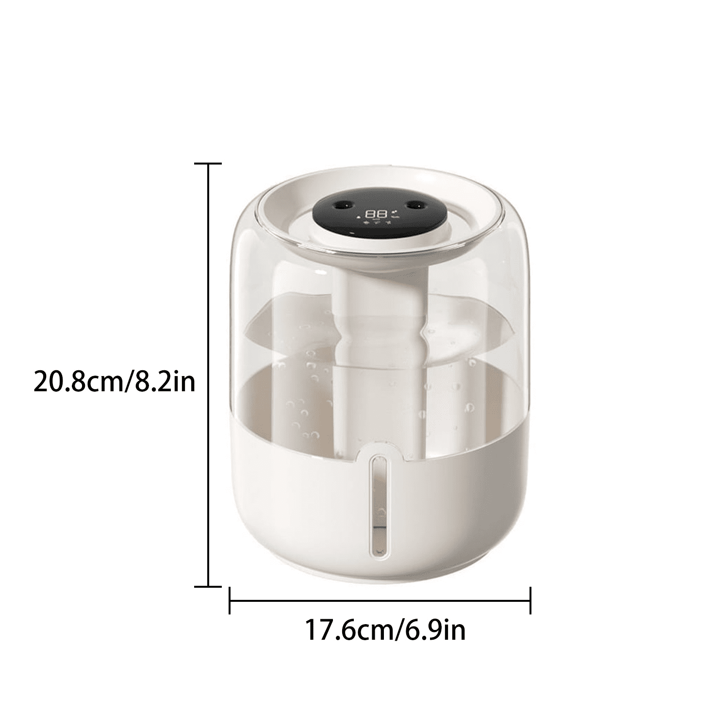 Merryhome Cool Mist Humidifier for Bedroom, Top Fill Ultrasonic Air Humidifier with Nightlight (Beige, 1.06 gal) qgm0z