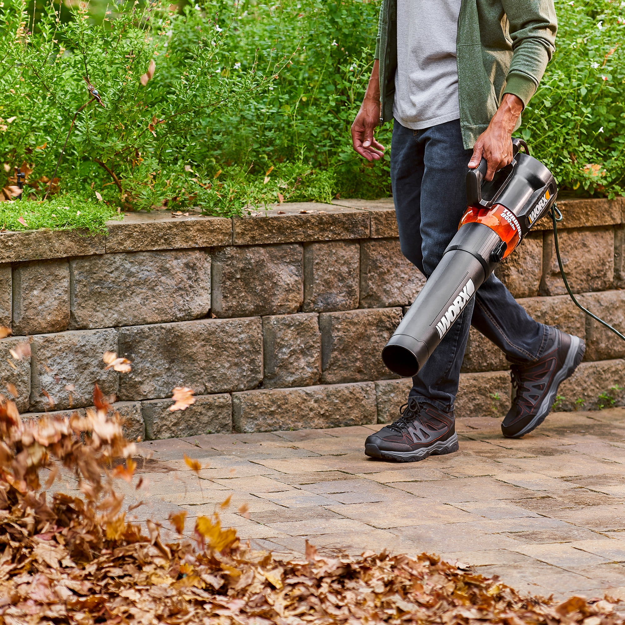 Worx WG521 12 Amp TURBINE Electric Leaf Blower (800 CFM, 135 MPH) ew3u6