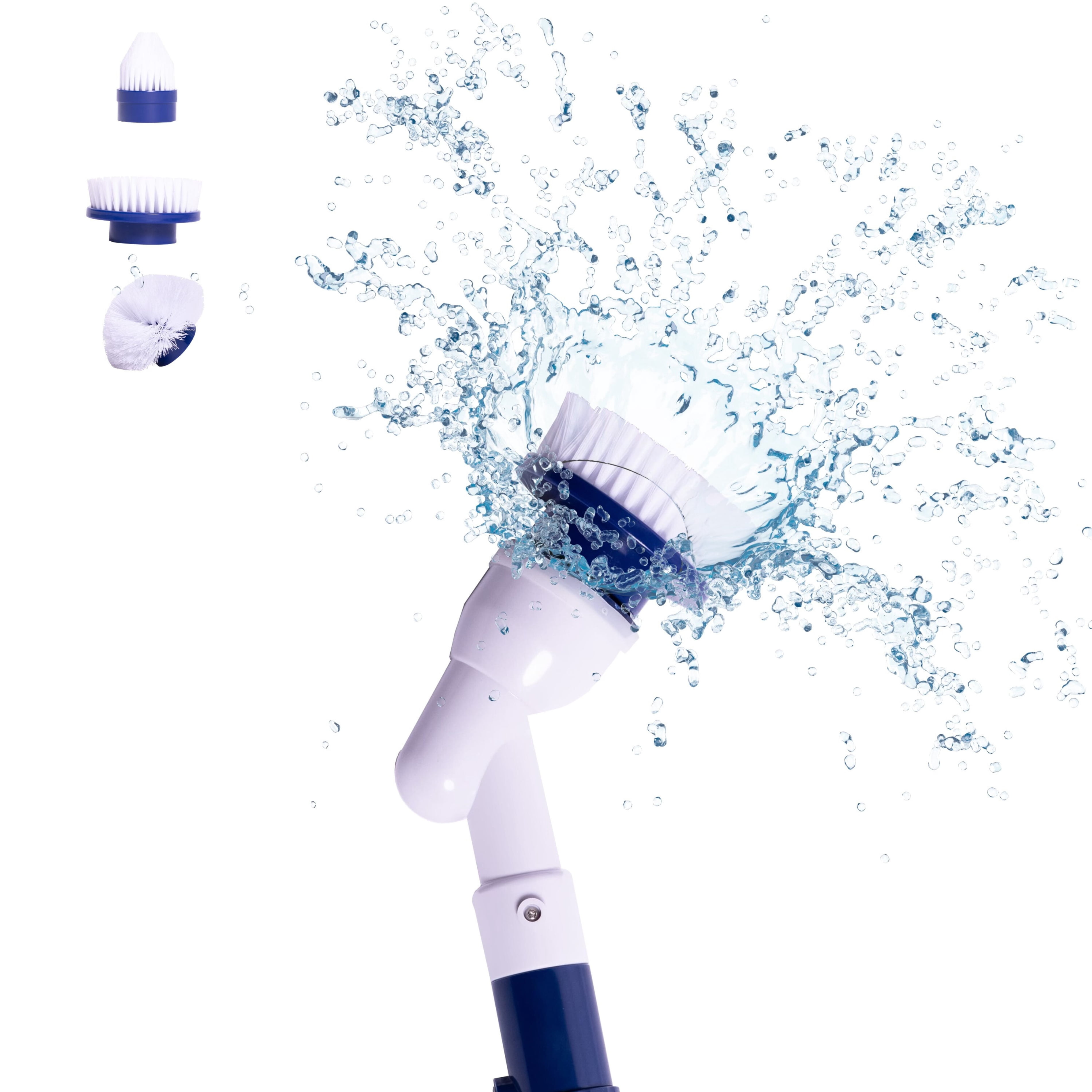 Diamond Shine Electric Spin Scrubber with 3 Interchangeable Brush Heads (White, 1 Pack) ivotr