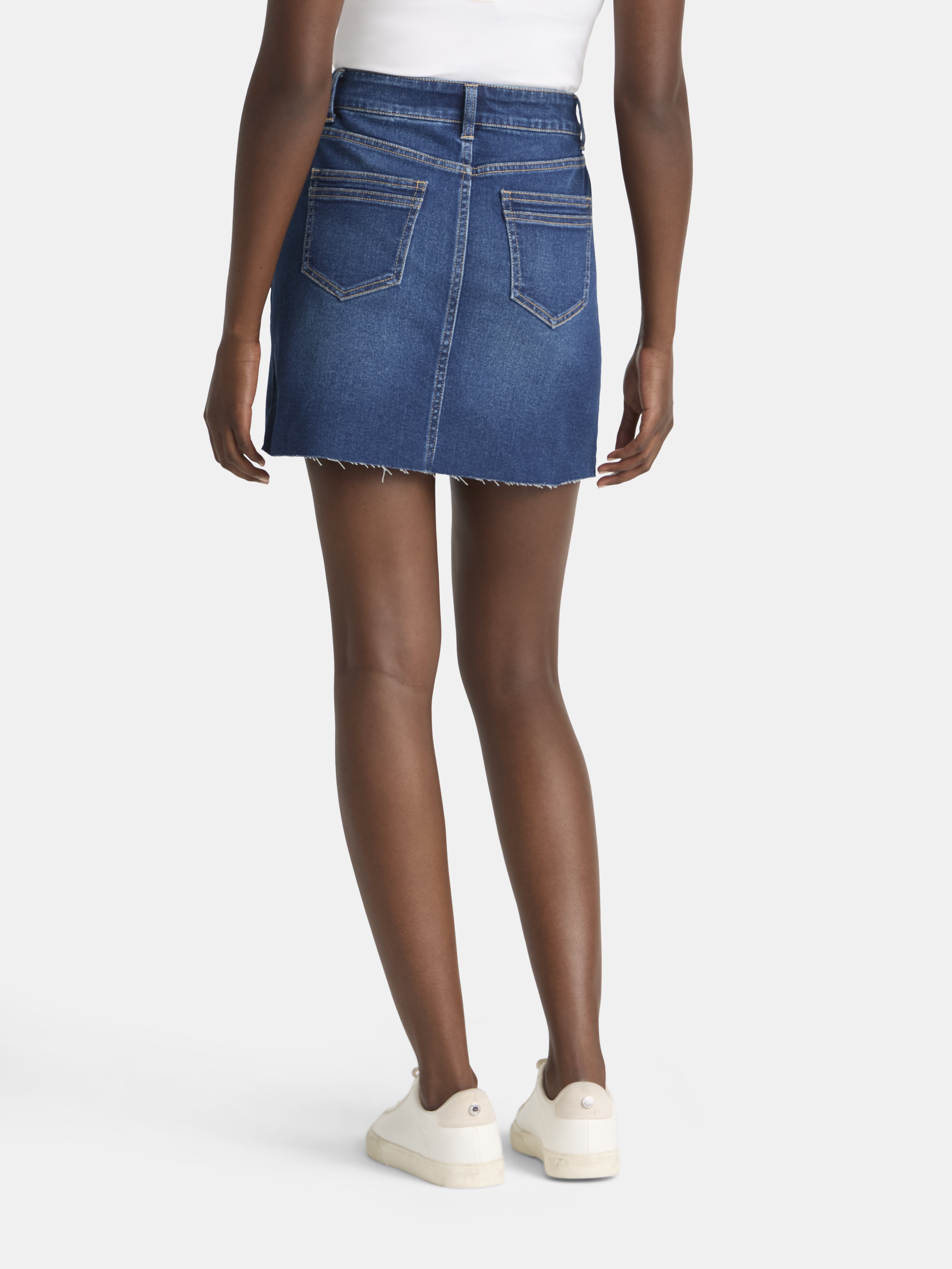 Time and Tru Women's Denim Mini Skirt (Grey, Size 0-20) xaxgm