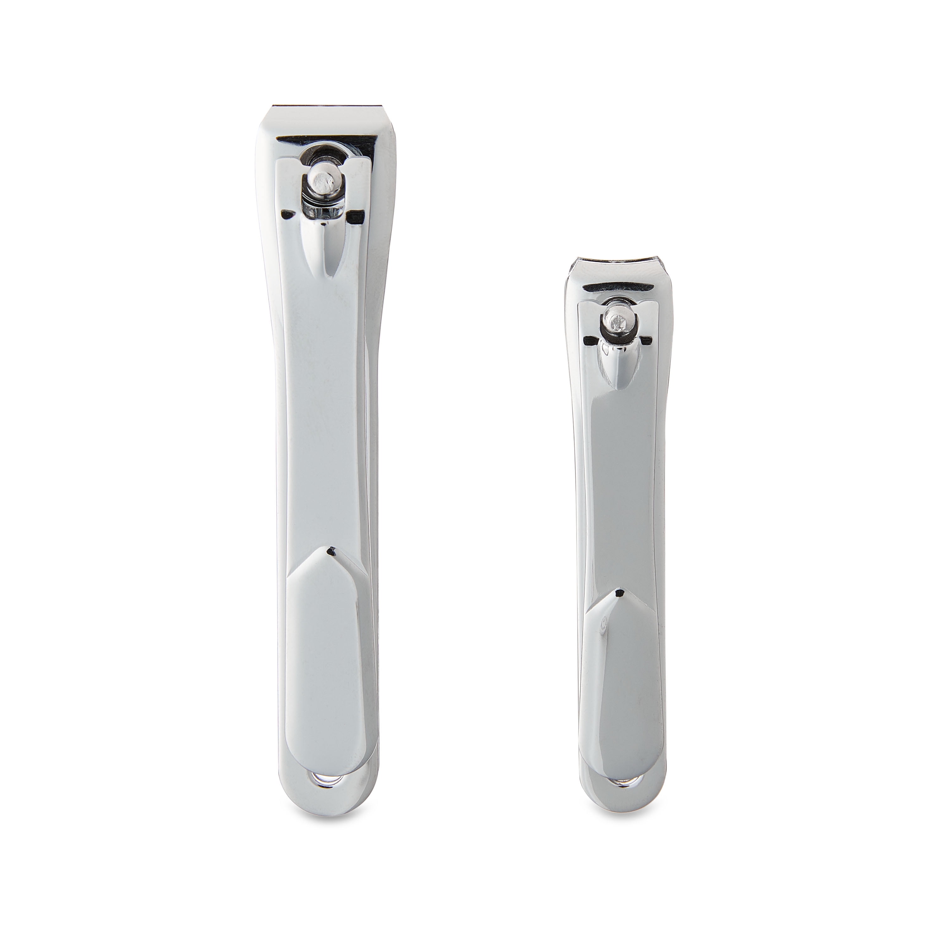 Equate Metal Nail Clipper Set with Catcher, Precision Grooming Tools (Silver, 2 Pieces) vjigf