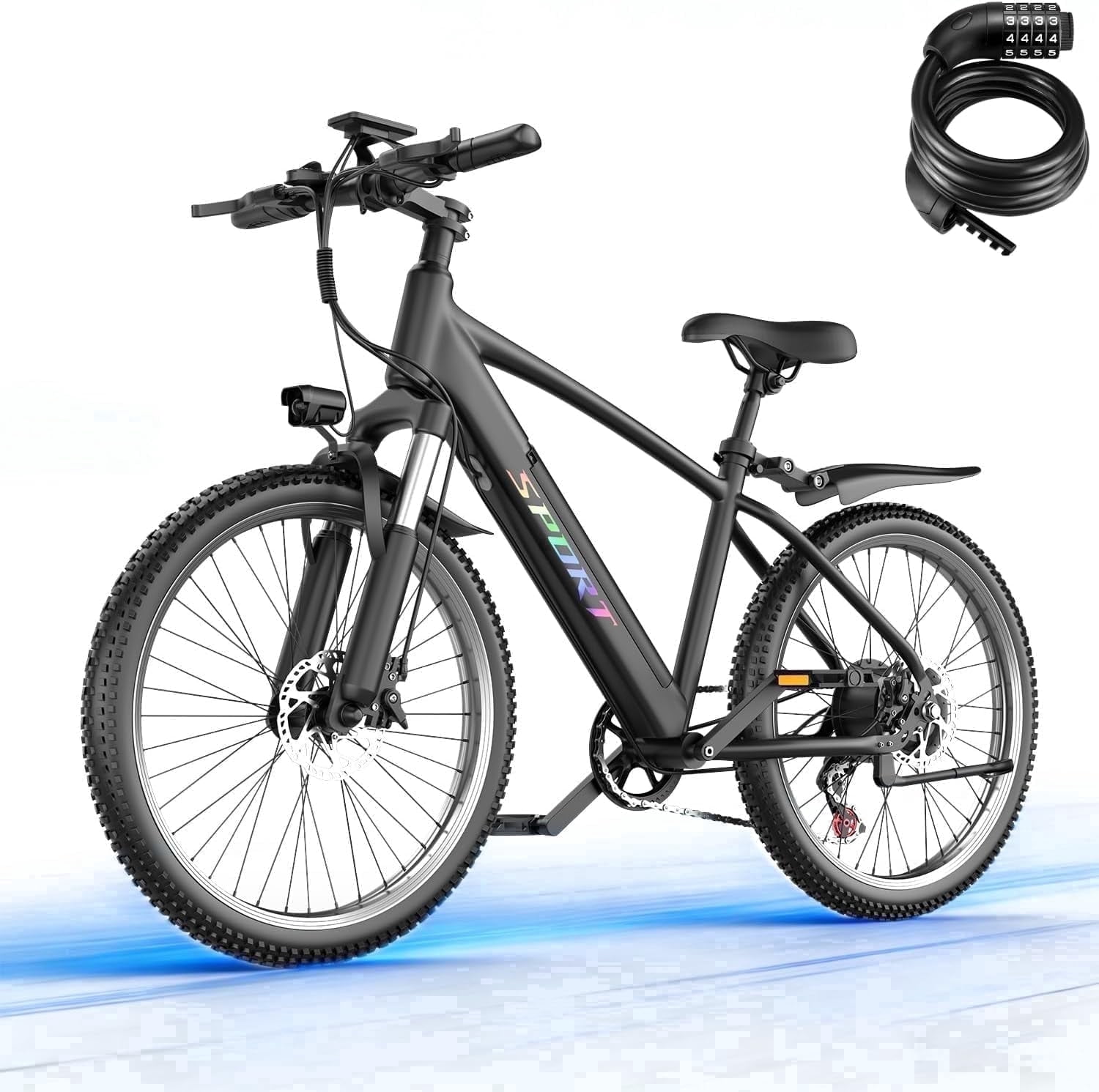 Pikabike Electric Mountain Bike, 1500W Motor Off-Road E-Bike for Adults, 48V 12Ah Removable Battery (Black, 26 in) q29jp