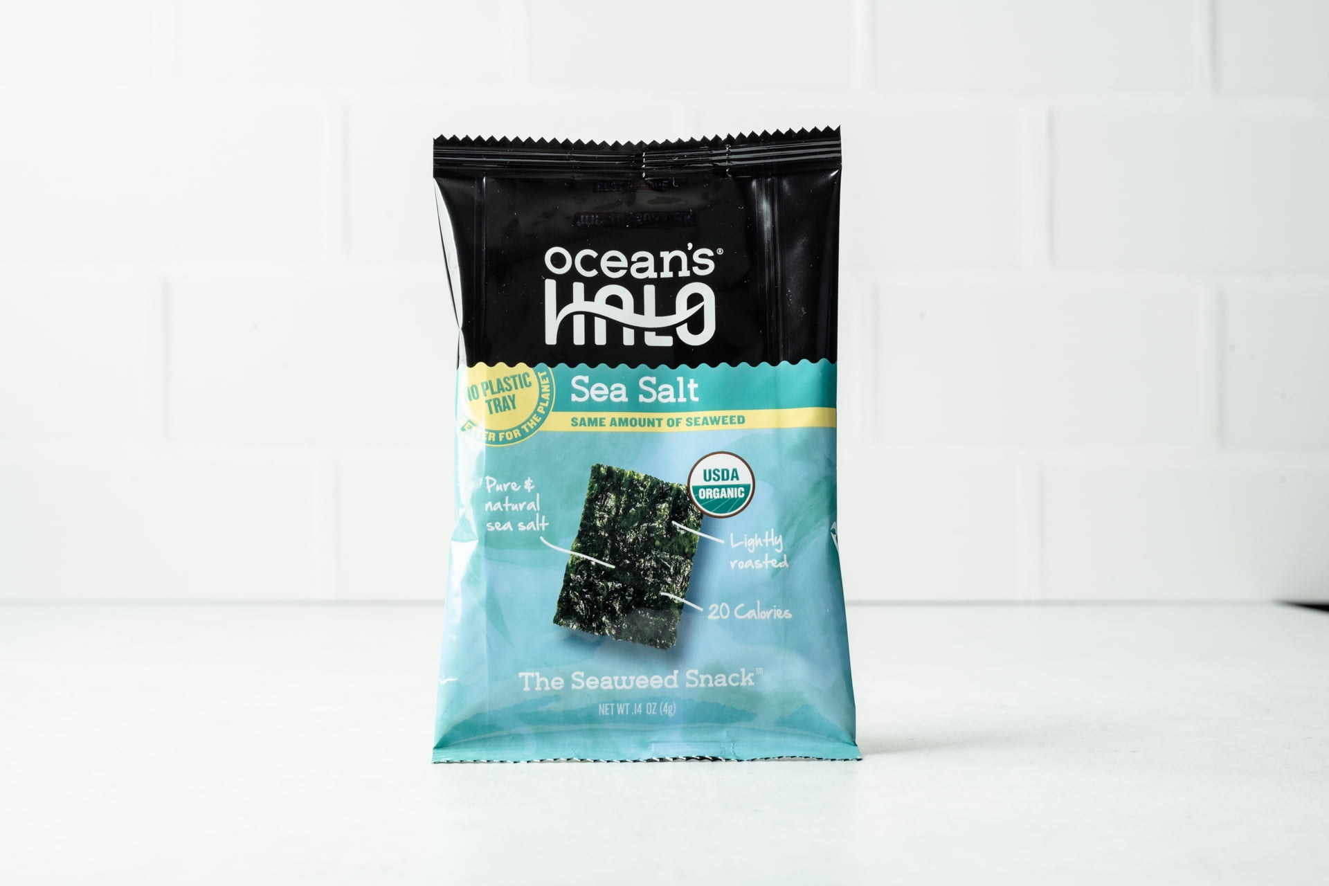 Ocean's Halo Organic Seaweed Snack, Roasted Nori Sheets with Sea Salt, Vegan & Gluten-Free (Sea Salt, 0.14 oz) ovjbp