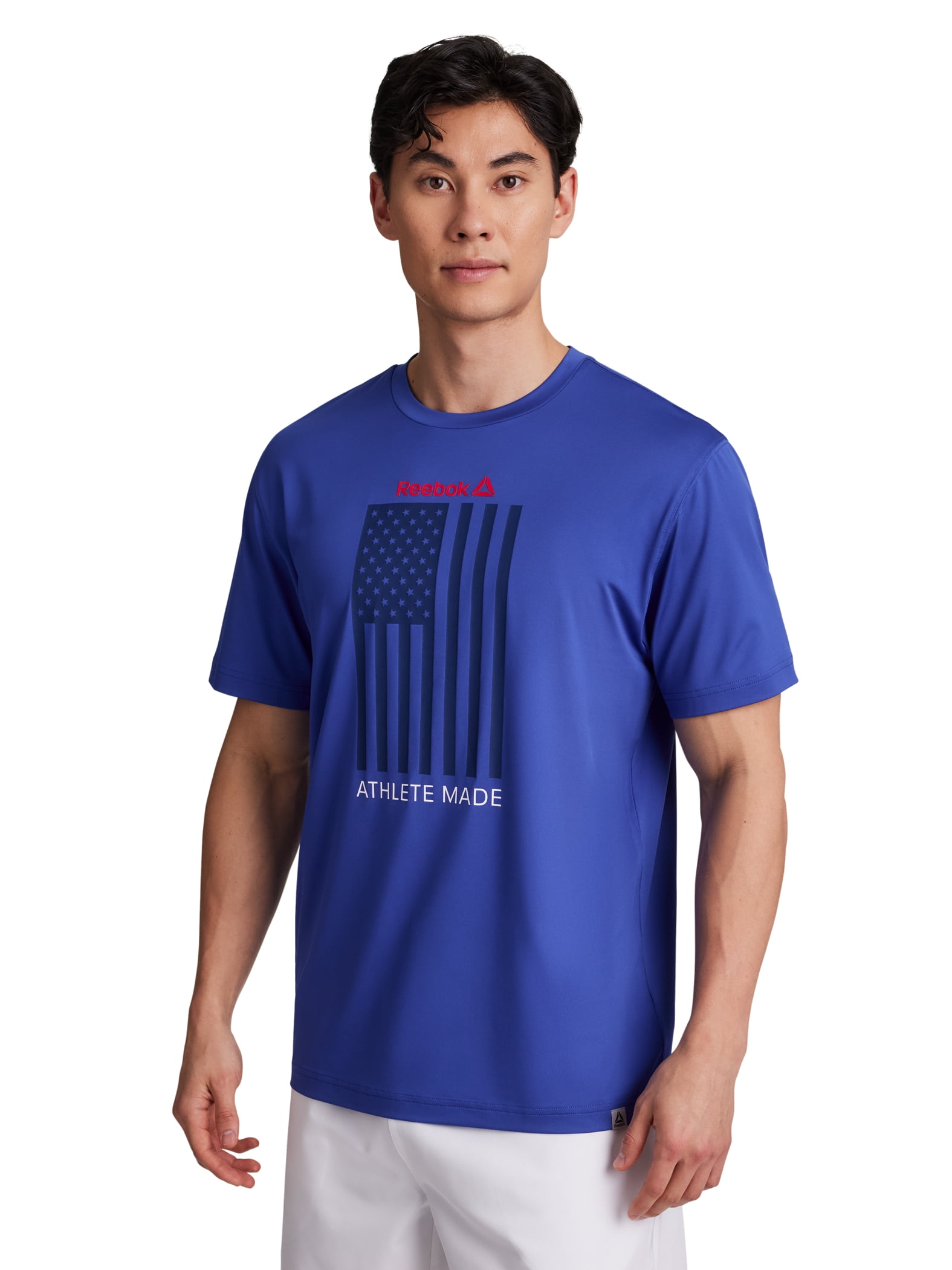 Reebok Men's Athletic Graphic T-Shirt (Blue, XS) l1ke3