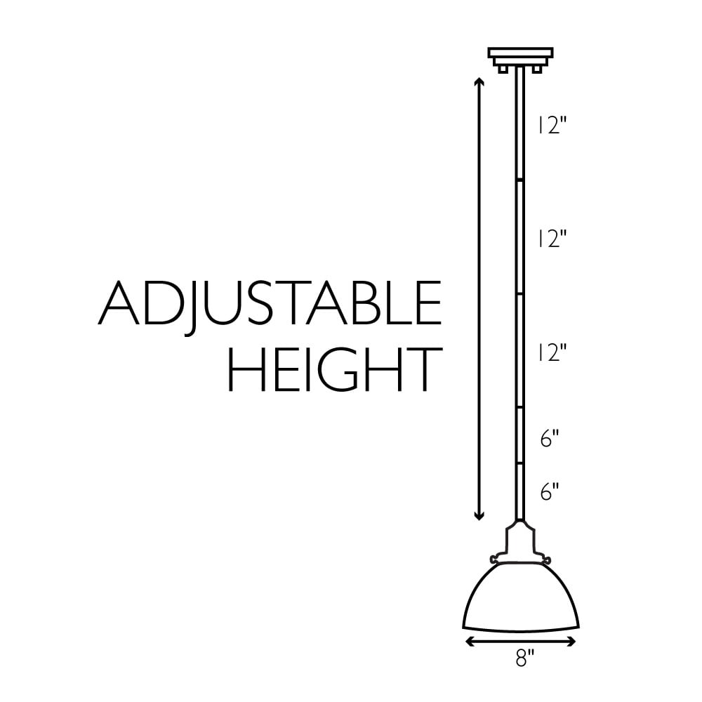 Design House Savannah Farmhouse 1-Light Indoor Dimmable Pendant Light (White/Matte Black, 57.63 in) n9vy4