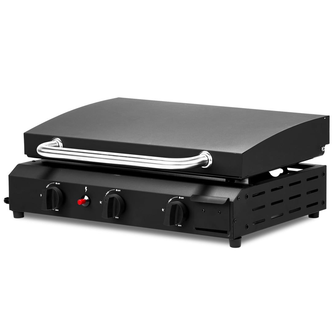 ARCTICSCORPION 3-Burner Flat Top Gas Propane Griddle, Ceramic Coated Cast Iron Outdoor Cooking Station (23.2 in x 14.2 in) 8l4fw