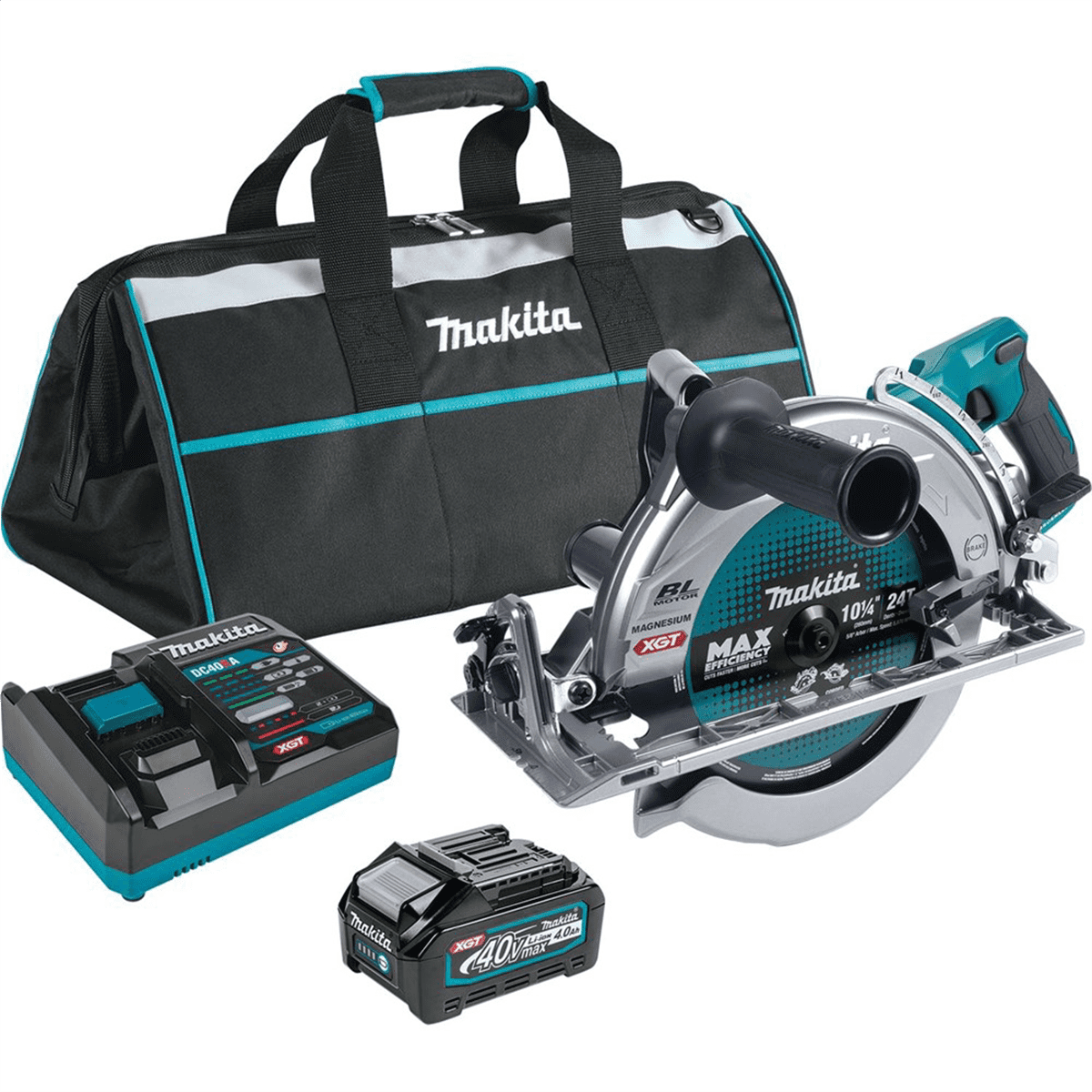 Makita 40V max XGT Brushless Rear Handle 10-1/4 in Circular Saw Kit (4.0Ah Battery Included) v9lwv