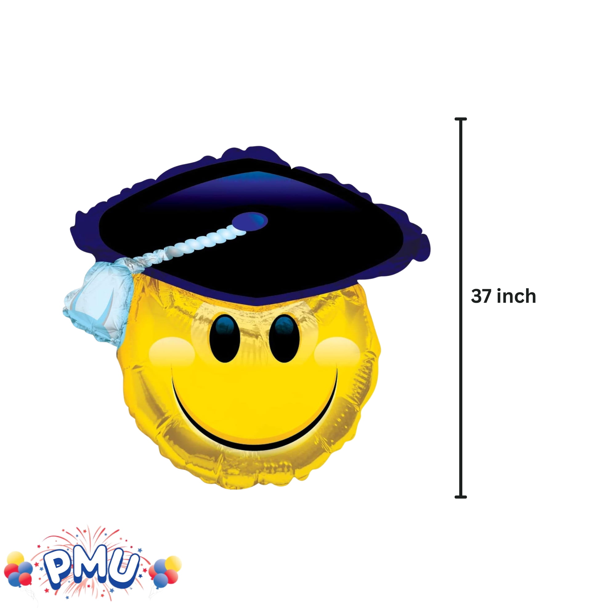 PMU Congrats Neon Grad Foil Balloon Decoration for Graduation Party (Multicolor, 31 in) 14cag