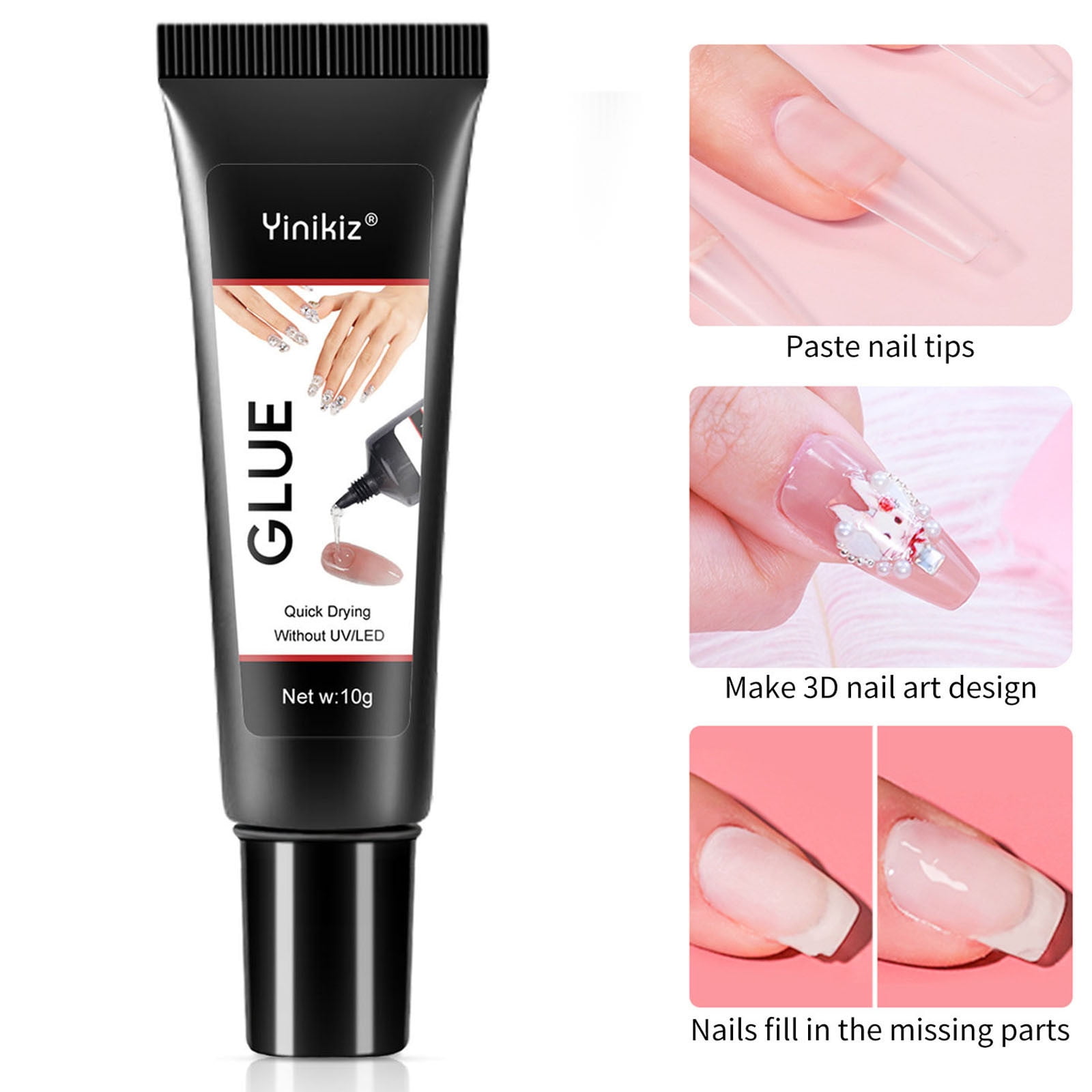 Loyerfyivos Semi Solid Nail Glue Gel for Press-on Nails and Acrylic Tips (Long-lasting, 0.5 fl oz) 1iqr5