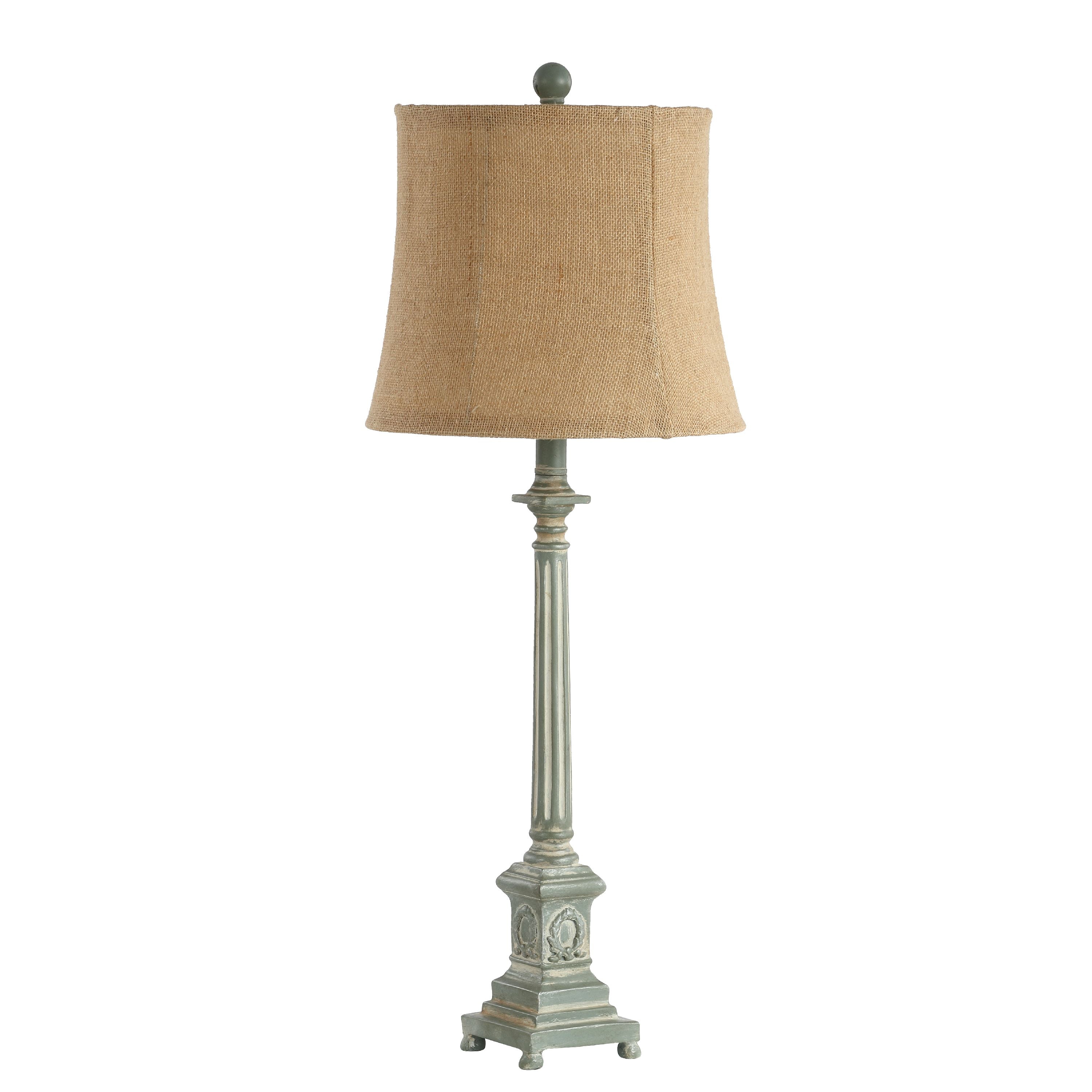 Safavieh Collin Traditional Antique Blue Table Lamp with Brown Shade (35.1 in) 2lgx8