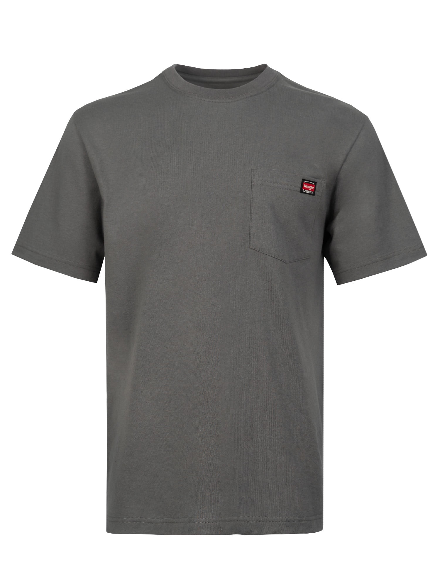 Wrangler Workwear Men's Short Sleeve Pocket T-Shirt (Grey, S) 3-Pack scu55