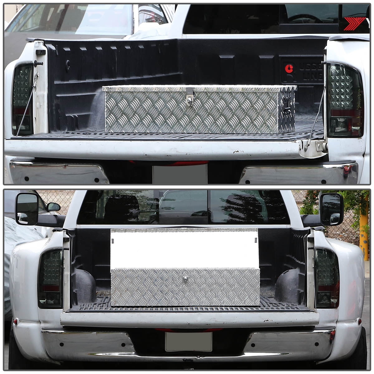 DNA Motoring Aluminum Pickup Truck Bed Trailer Storage Tool Box (Silver, 30 in x 13 in x 10 in) cx6rs