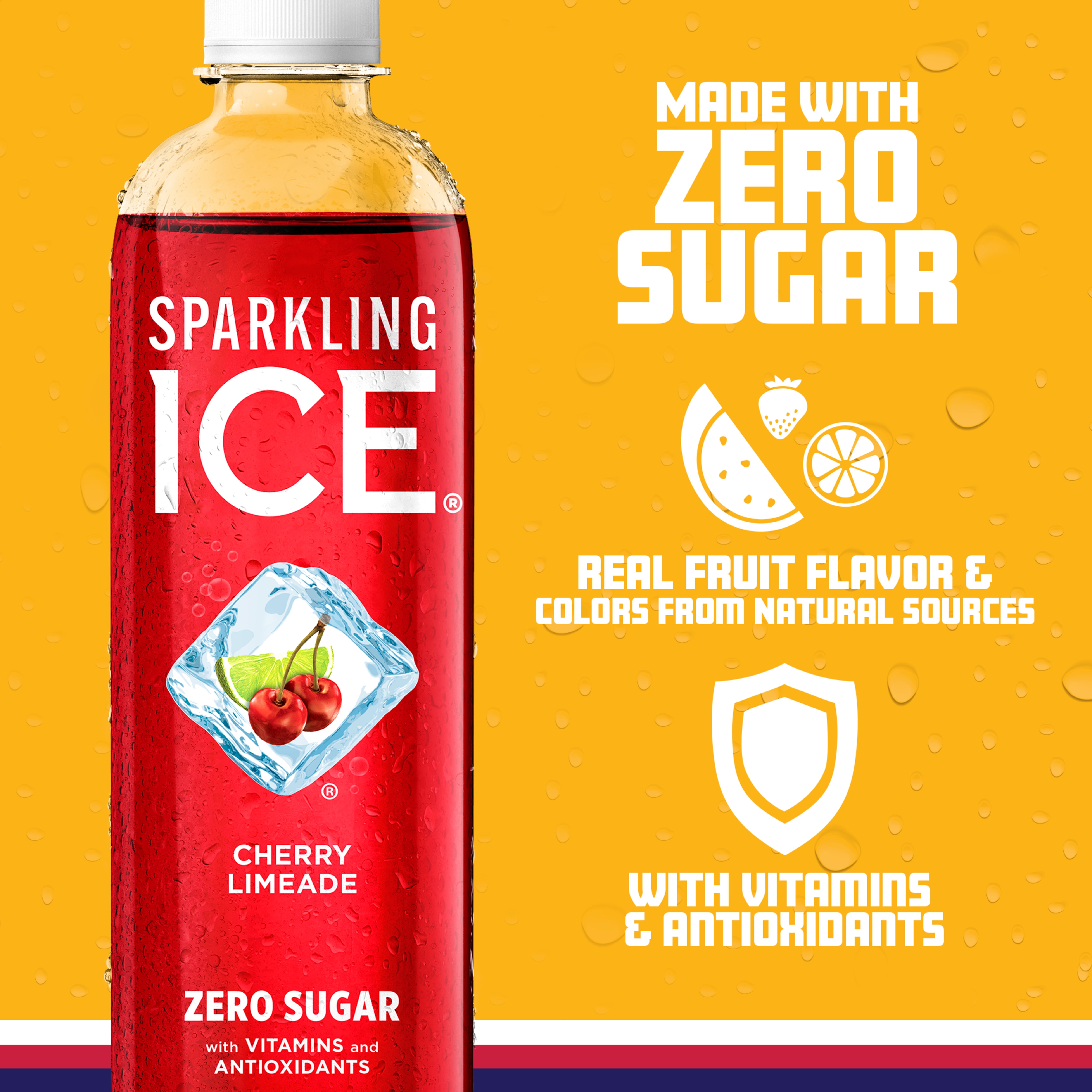 Sparkling Ice Naturally Flavored Sparkling Water, Zero Sugar Refreshing Beverage (Cherry Limeade, 17 fl oz) yi0a6