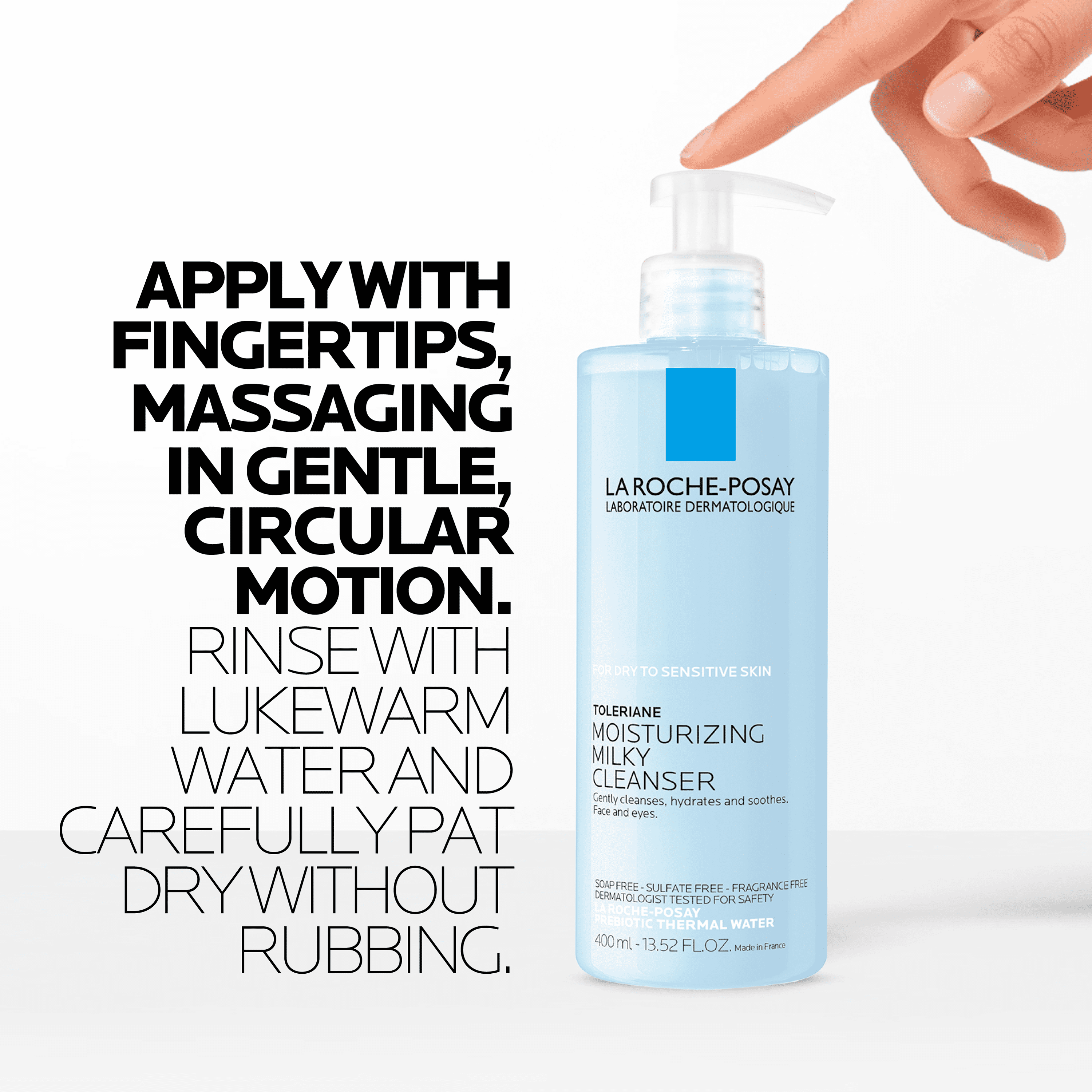 La Roche-Posay Toleriane Moisturizing Milky Facial Cleanser for Dry and Sensitive Skin (13.5 fl oz) s0jga