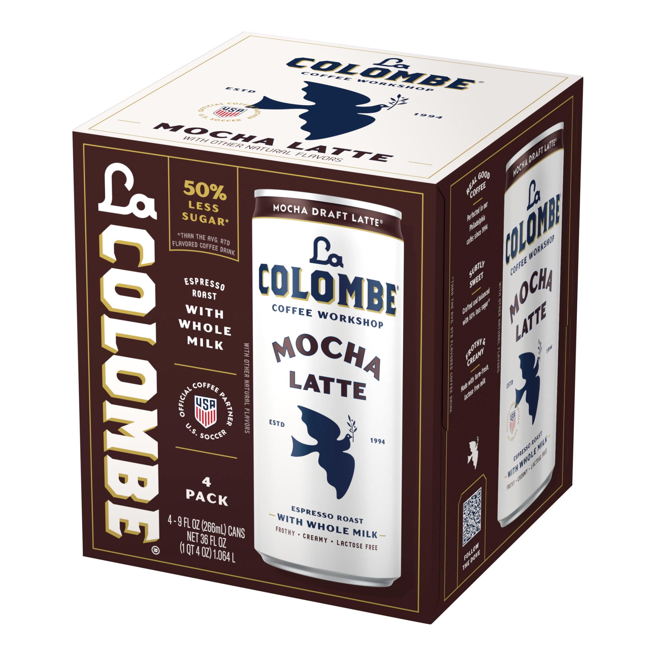 La Colombe Mocha Draft Latte Cold Brew Coffee (Mocha, 36 fl oz, 4 Pack) yiifk - Image 10