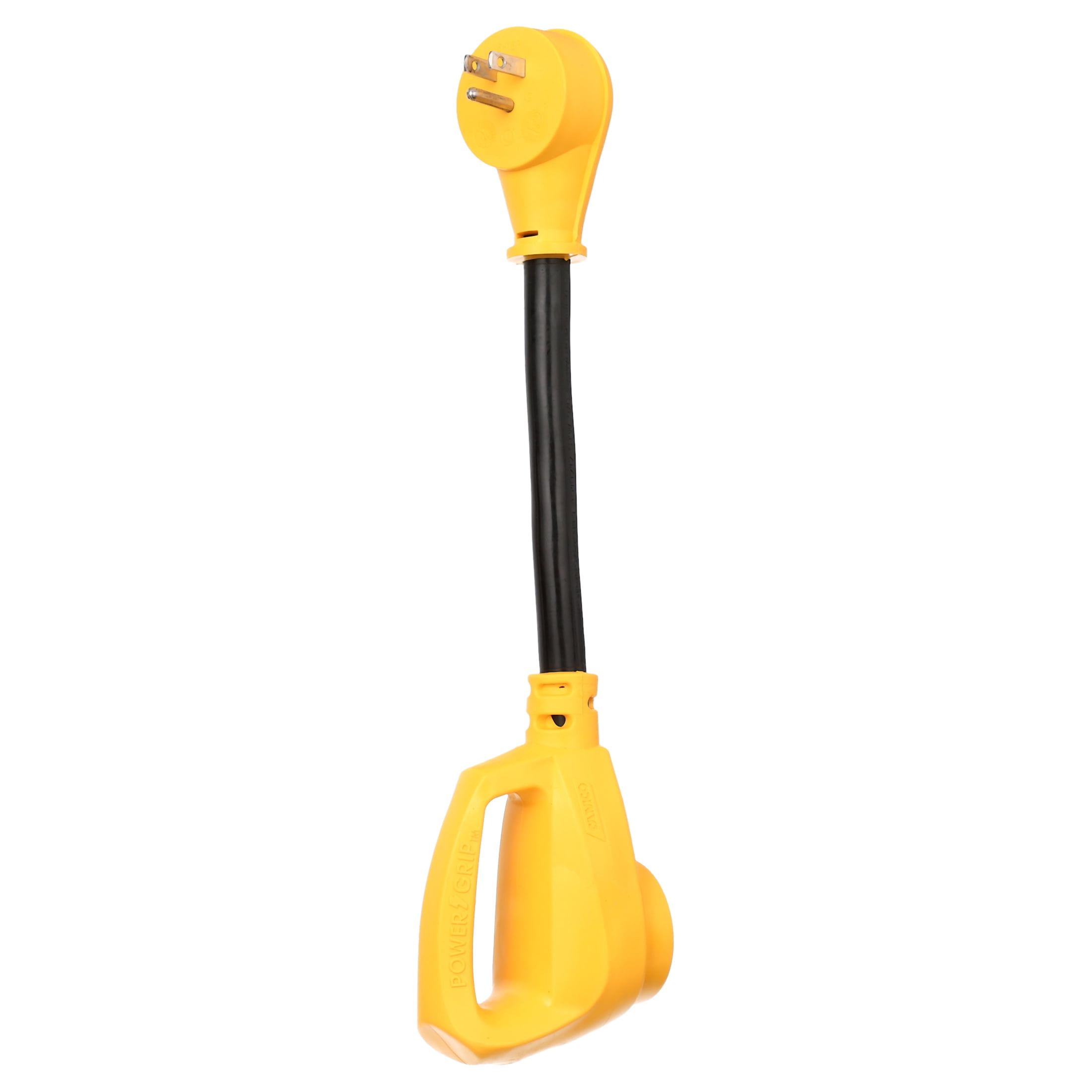 Camco Power Grip RV Electrical Adapter 15 Amp Male to 30 Amp Female (Yellow, 12 in) sqmkh
