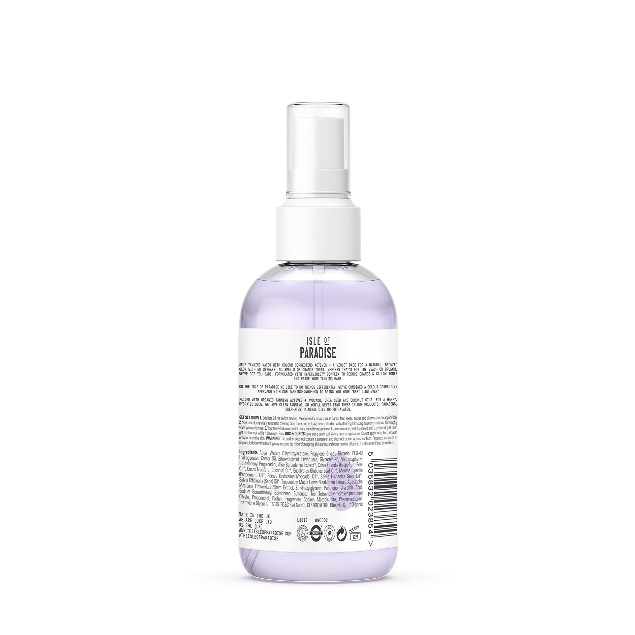 Isle of Paradise Hello Bronzed Glow Self Tanning Water, Streak-Free Radiant Finish (Dark, 6.76 oz) d1ugh