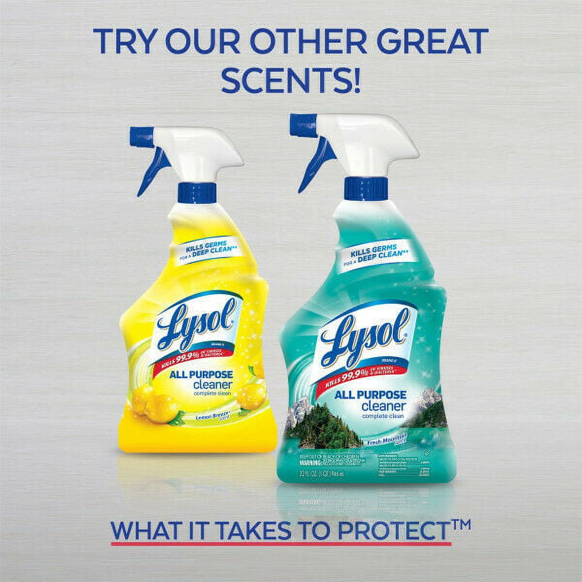 Lysol Multi-Purpose Cleaner with Bleach, Heavy-Duty Disinfectant for Kitchen and Bathroom (White, 32 oz, 6 Pack) fbvy4