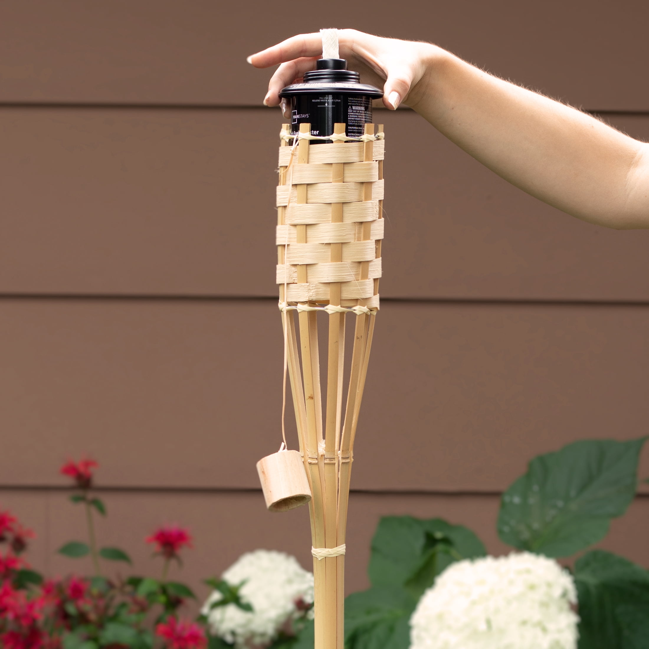Mainstays Bamboo Outdoor Garden Torch (Natural, 57 in) asgy5