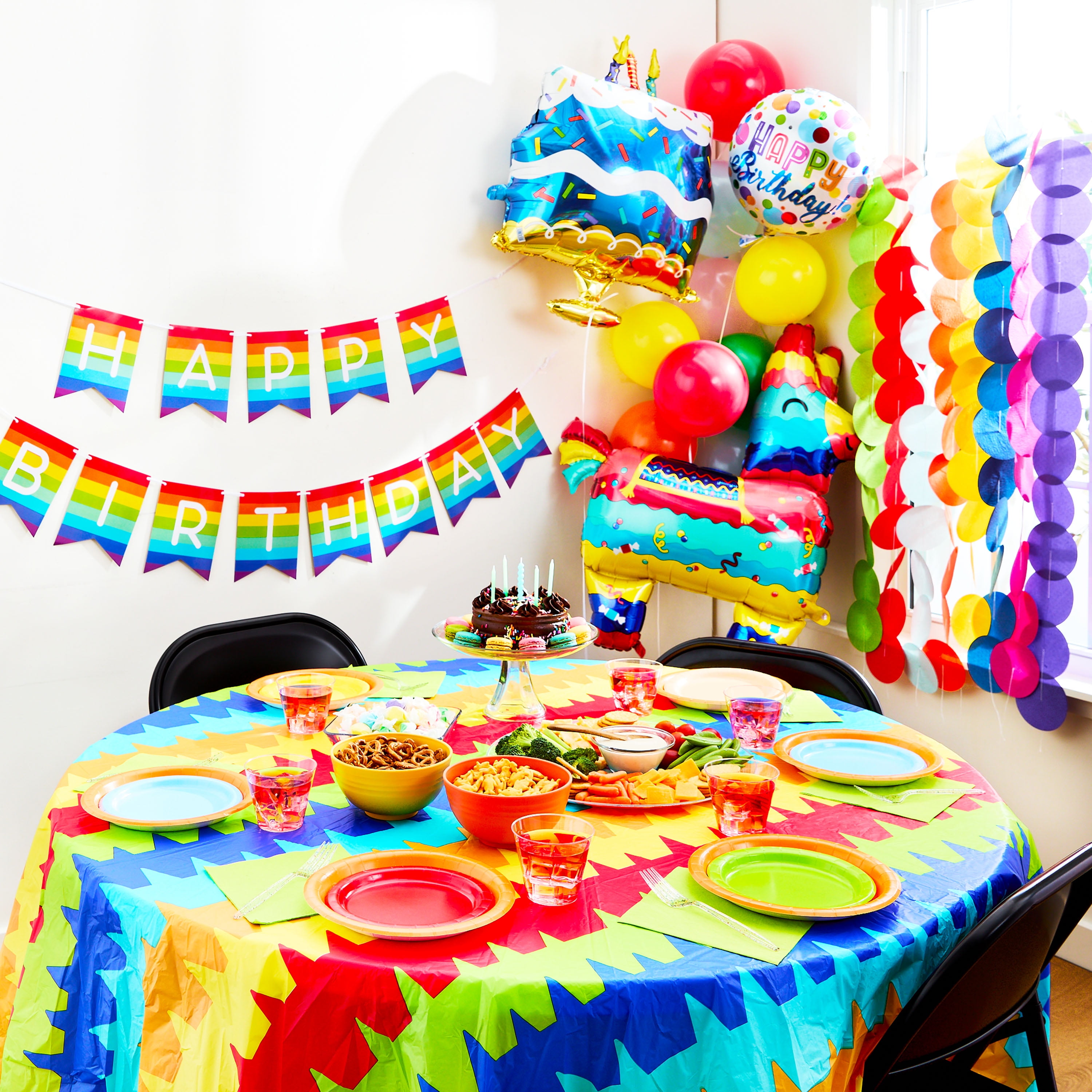 Way To Celebrate Tiered Birthday Cake Balloon (Navy, 29 in) gh87j