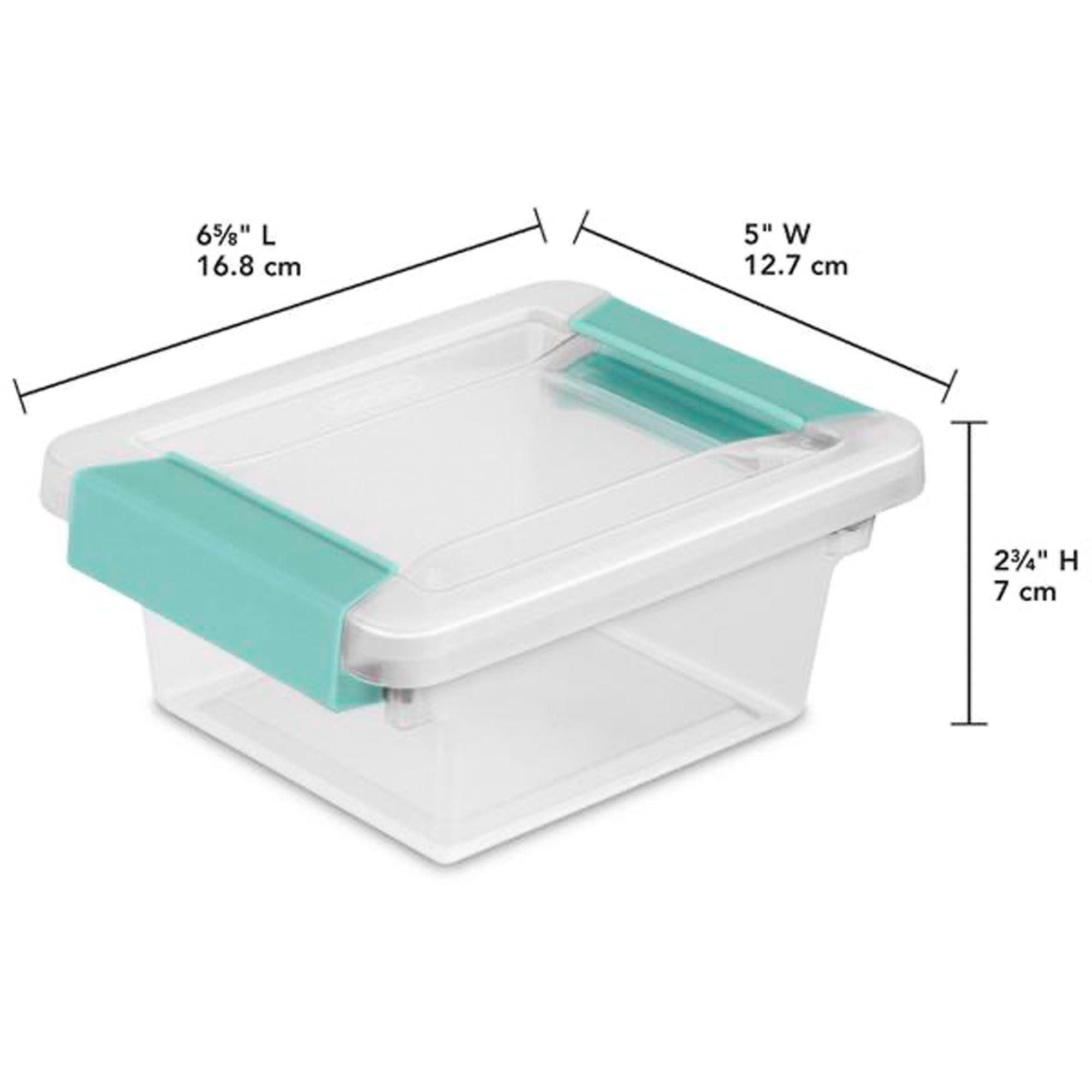 Sterilite Clip Storage Box Organizer Set (Clear, 10 Pack) 7wpr7