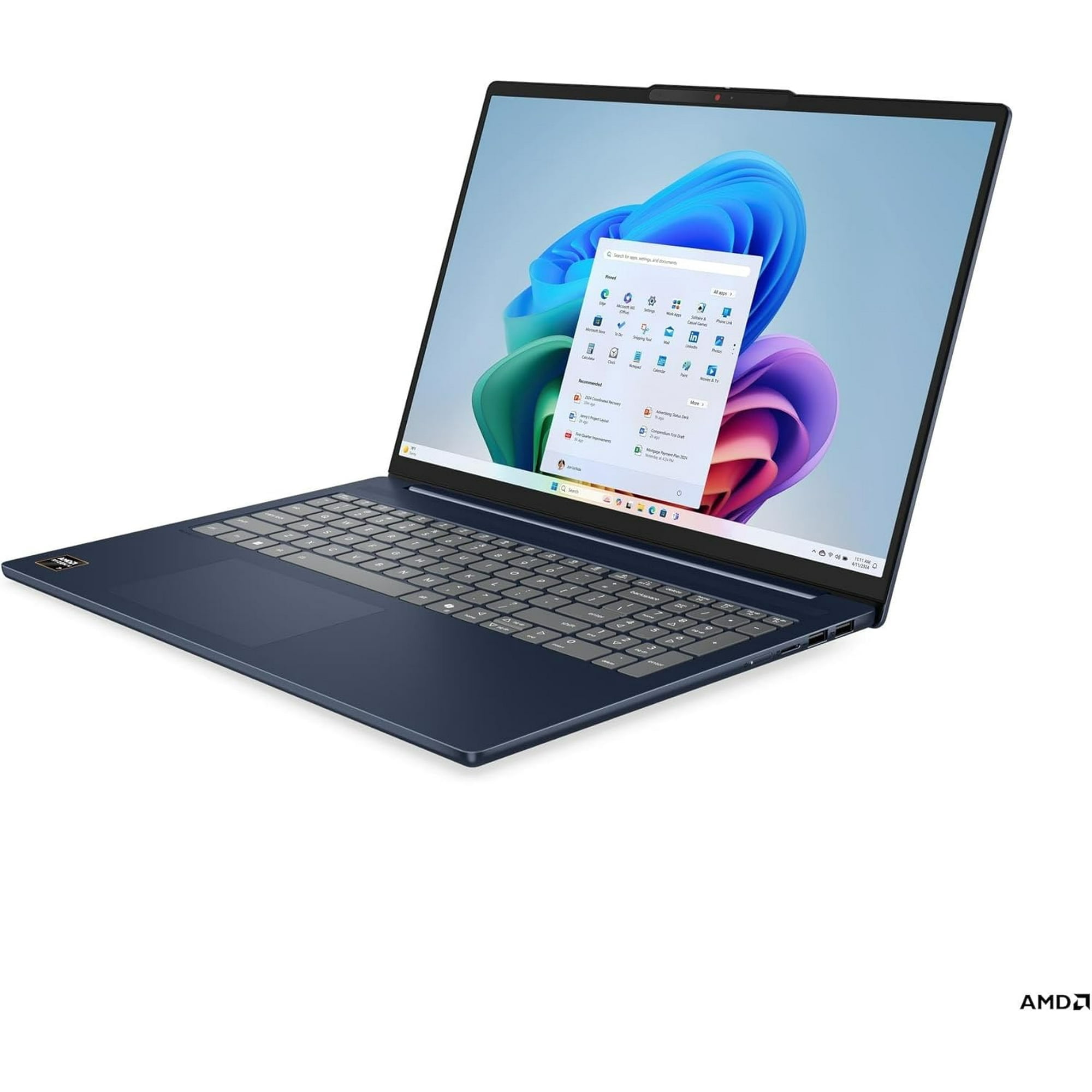 Lenovo IdeaPad Slim 5 Laptop, AMD Ryzen AI 7 350, 16 in WUXGA IPS Touchscreen, 16GB RAM, 1TB SSD, Wi-Fi 7, Windows 11 Pro (Cosmic Blue, 16 in) vrm24