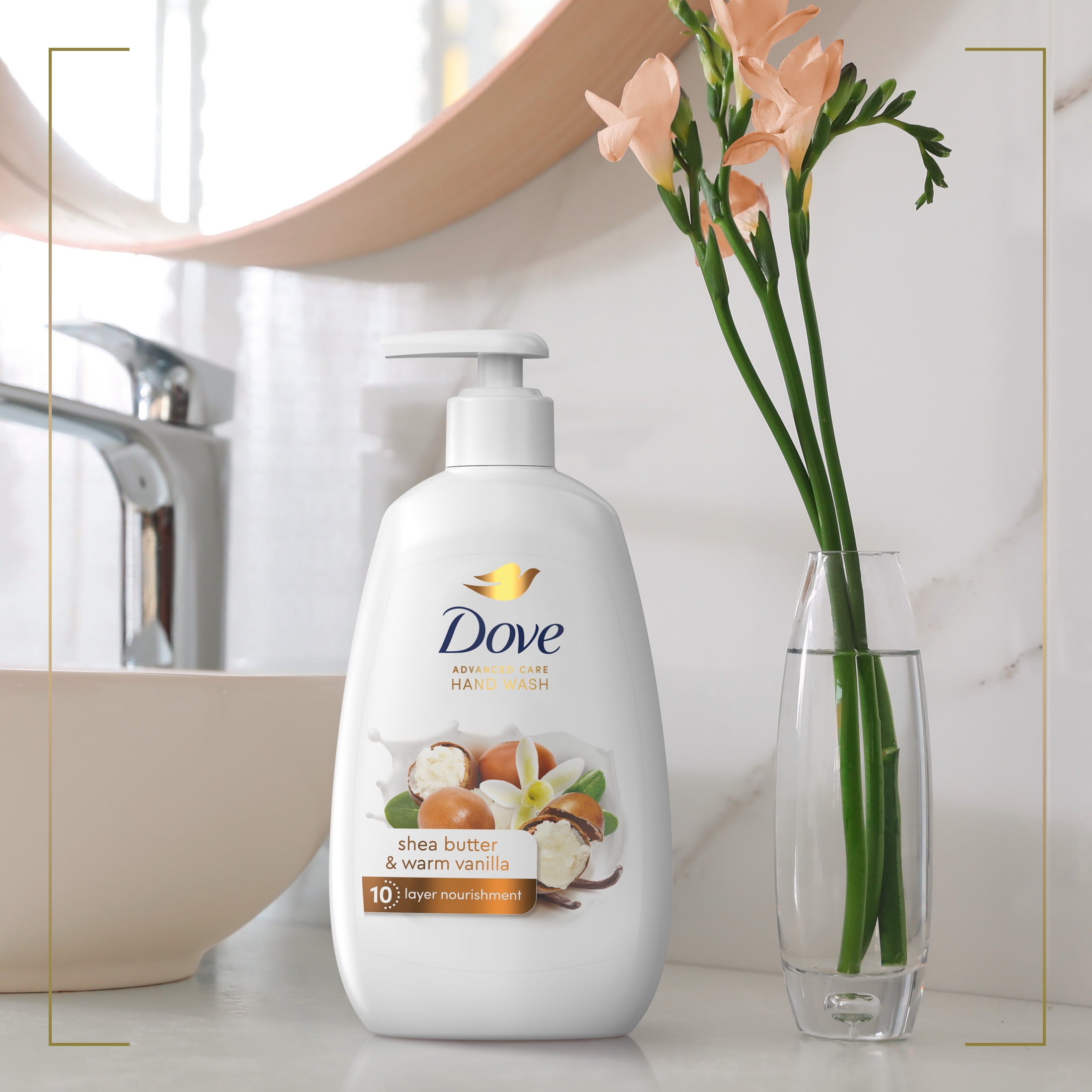 Dove Advanced Care Hand Wash, Shea Butter & Warm Vanilla Moisturizing Cleanser (12 oz) cosvr