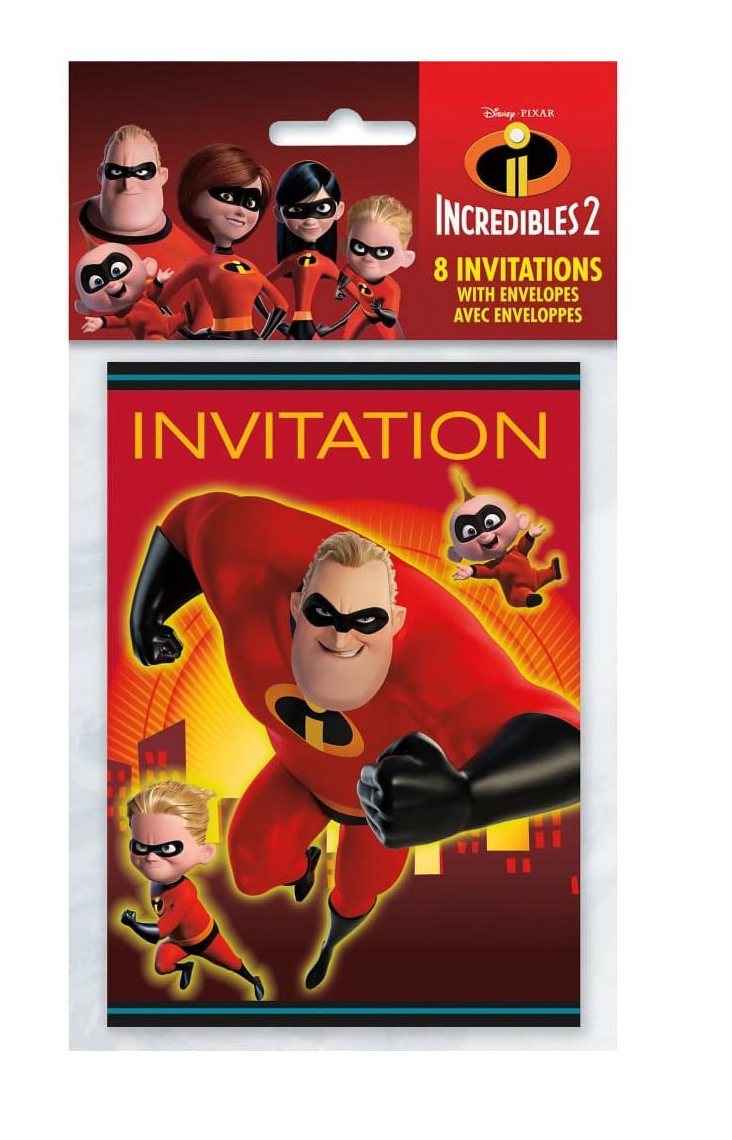 Unique Incredibles Birthday Party Deluxe Supply Set (16-Piece Tableware and Favor Bundle) yyqjd