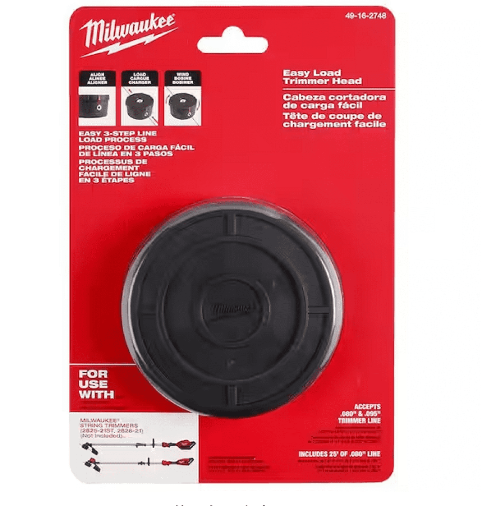 Milwaukee Easy Load Trimmer Head for M18 FUEL and Brushless String Trimmers (16 in) 2bhxx