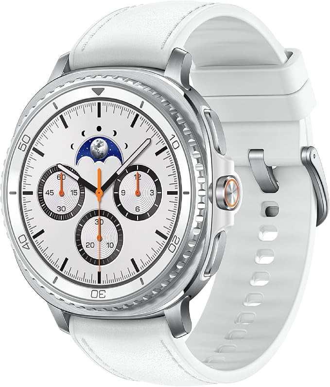 Samsung Galaxy Watch 8 Classic Smartwatch (White, 1.81 in) bg3n1