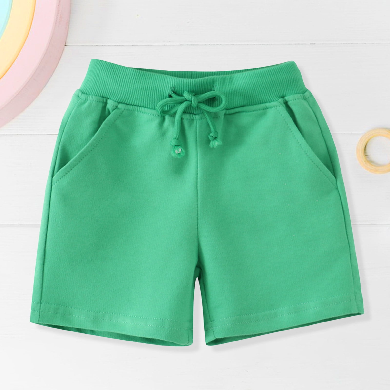 Zanarzt Boys Athletic Shorts Casual Summer Playwear (Green, 4-5 Years) h8f3b