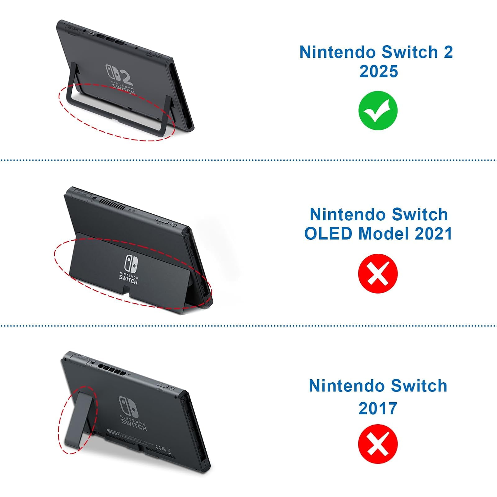 Fintie Protective Case for Nintendo Switch 2 (2025), Ergonomic Silicone Grip Cover with Game Card Slots (Blue) c96kt
