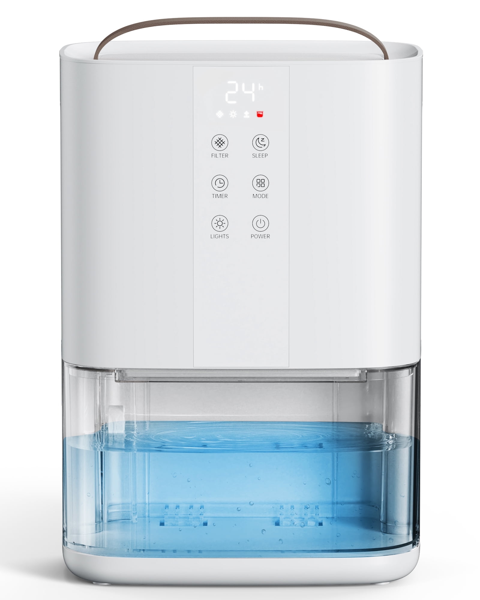 Kloudic Portable Dehumidifier for Home, Ultra Quiet Small Dehumidifier with Auto Shut Off and Sleep Mode (White, 90 oz) tigv1