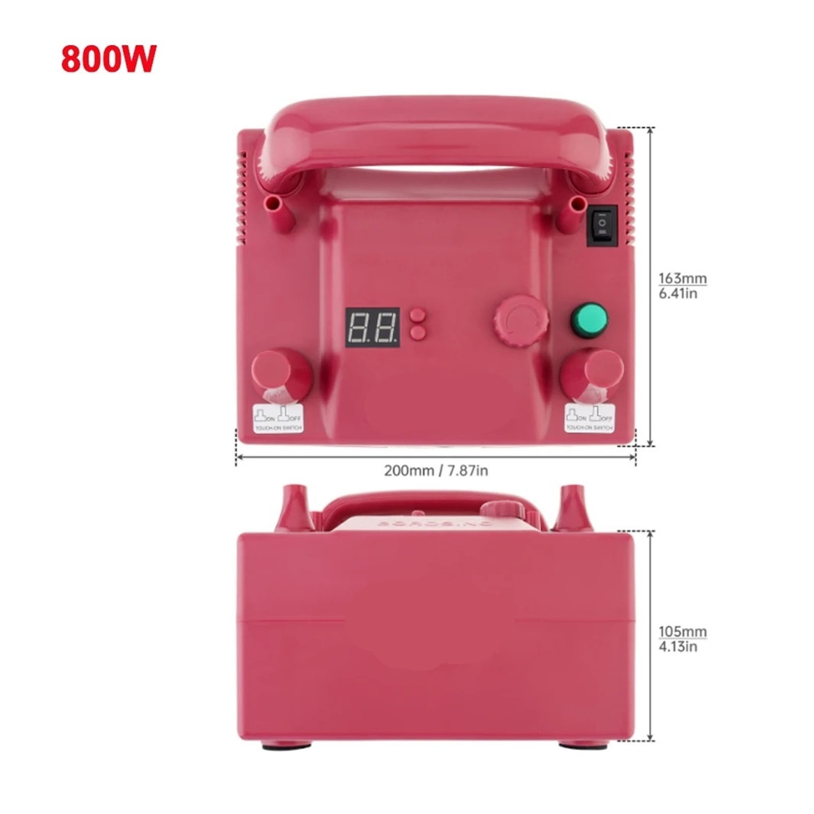 Momo Electric Balloon Pump with Dual Nozzles and Precision Timer (1 Unit) s3lbk